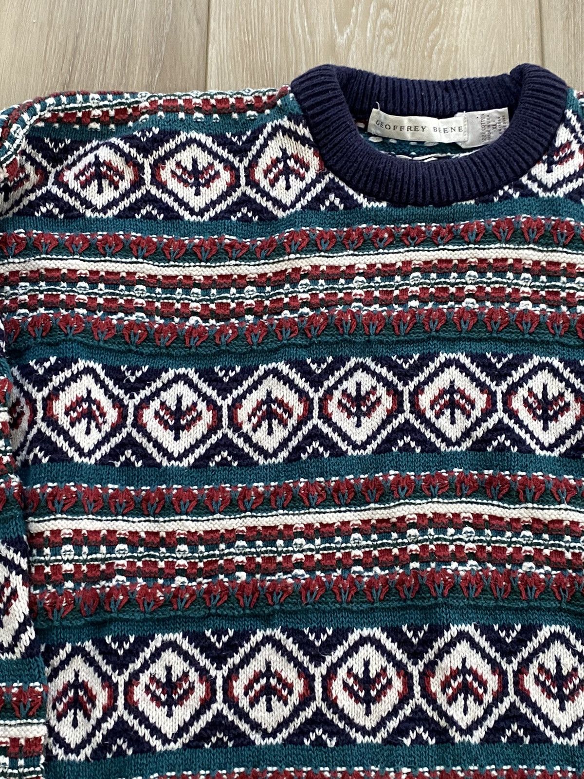 Vintage Vintage baggy 1990s abstract knitwear skater sweater Size US M / EU 48-50 / 2 - 2 Thumbnail