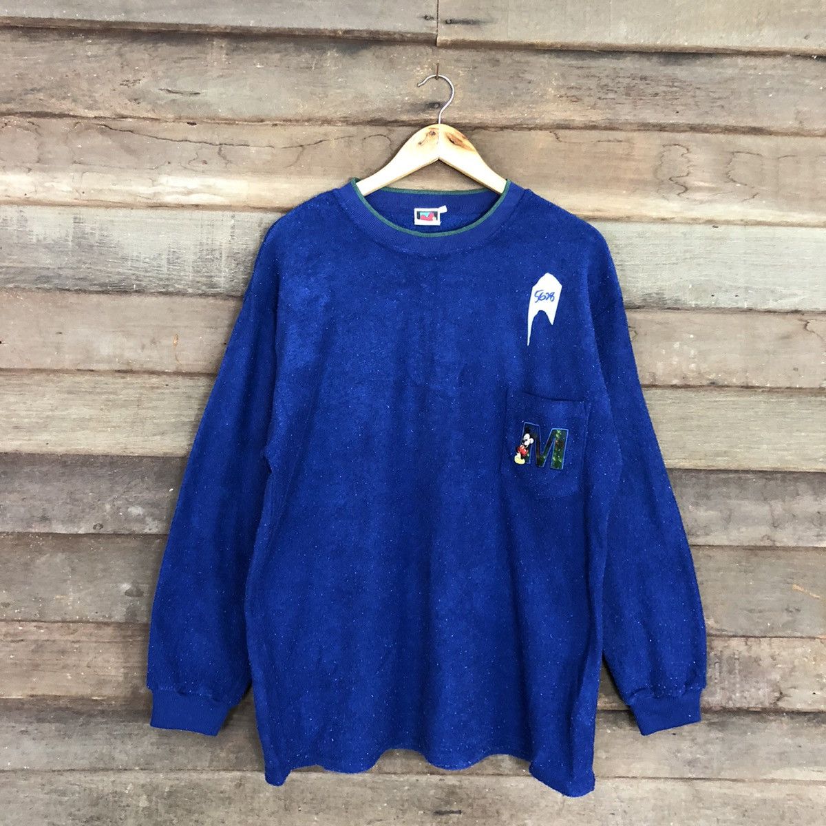 Disney × Mickey Mouse × Vintage Mickey Mouse Blue Sweatshirt nightwear #5628 Size US L / EU 52-54 / 3 - 3 Thumbnail