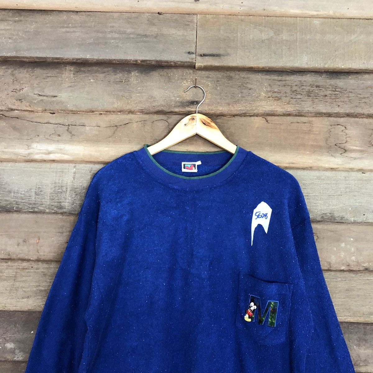 Disney × Mickey Mouse × Vintage Mickey Mouse Blue Sweatshirt nightwear #5628 Size US L / EU 52-54 / 3 - 2 Thumbnail