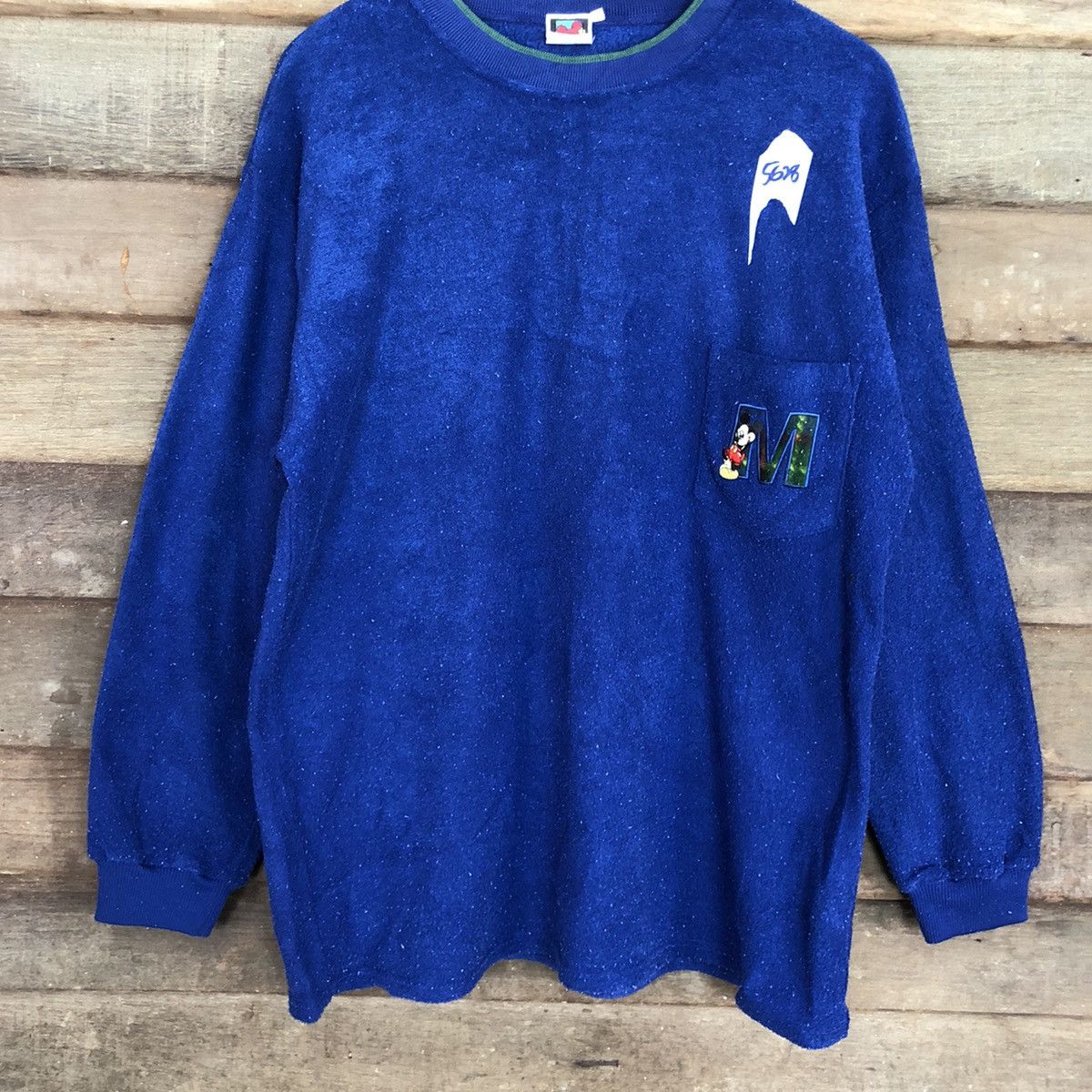 Disney × Mickey Mouse × Vintage Mickey Mouse Blue Sweatshirt nightwear #5628 Size US L / EU 52-54 / 3 - 8 Thumbnail