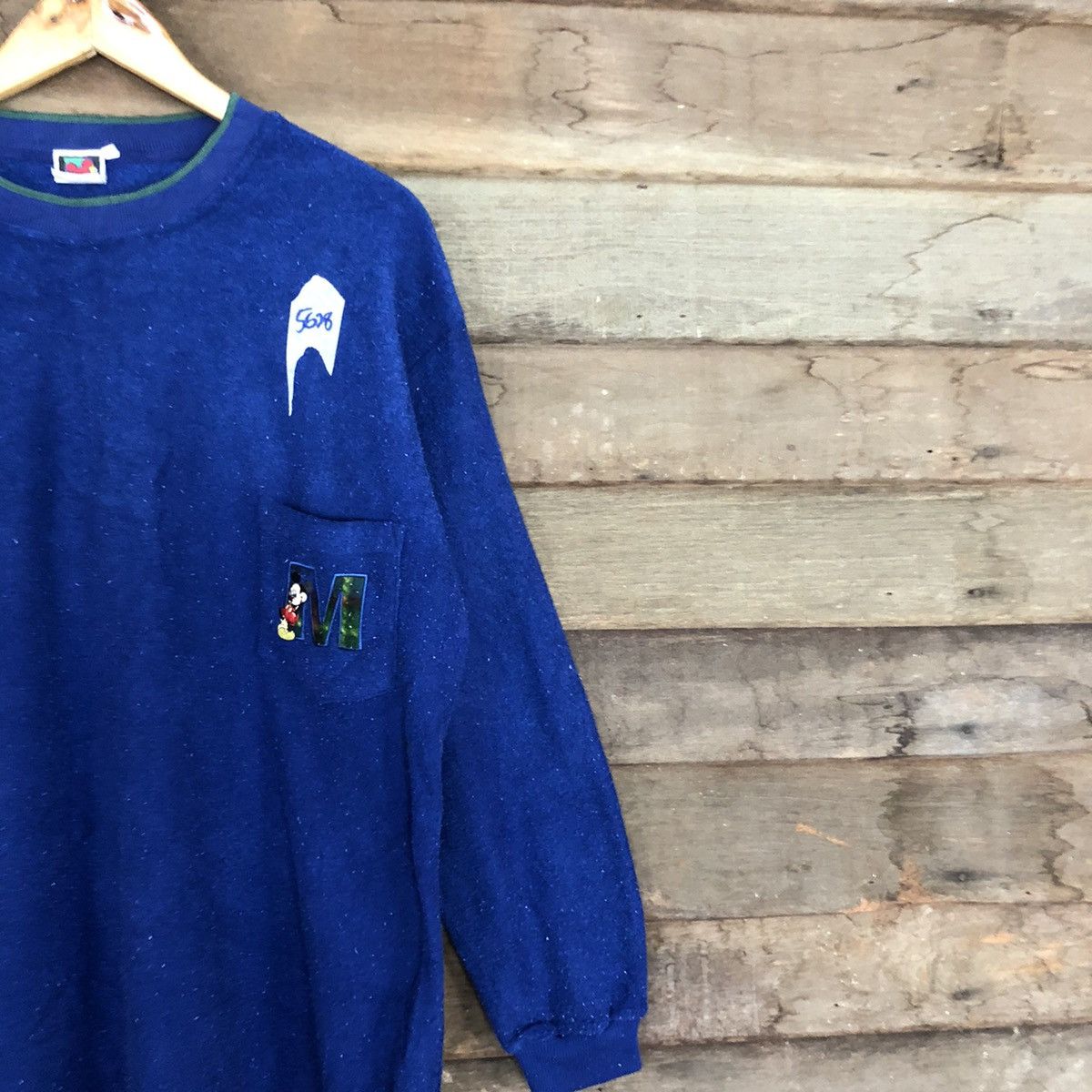 Disney × Mickey Mouse × Vintage Mickey Mouse Blue Sweatshirt nightwear #5628 Size US L / EU 52-54 / 3 - 5 Thumbnail
