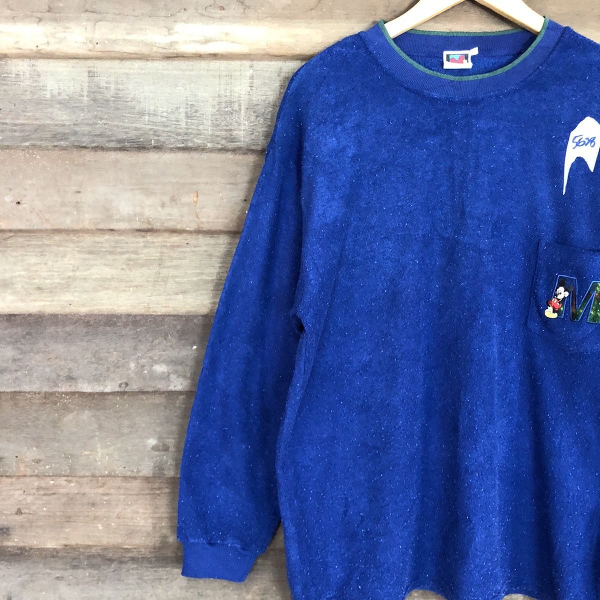 Disney × Mickey Mouse × Vintage Mickey Mouse Blue Sweatshirt nightwear #5628 Size US L / EU 52-54 / 3 - 7 Thumbnail