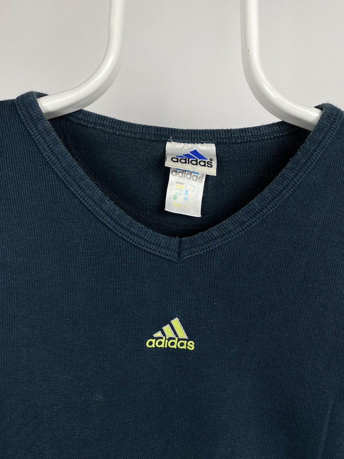 Adidas × Vintage 90s Adidas vintage green sweatshirt small logo Size US M / EU 48-50 / 2 - 2 Thumbnail