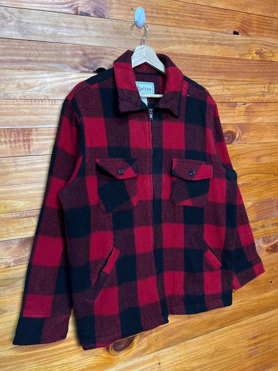 Vintage VINTAGE MELTON COMPANY WOOL PLAID JACKET Size US L / EU 52-54 / 3 - 2 Thumbnail