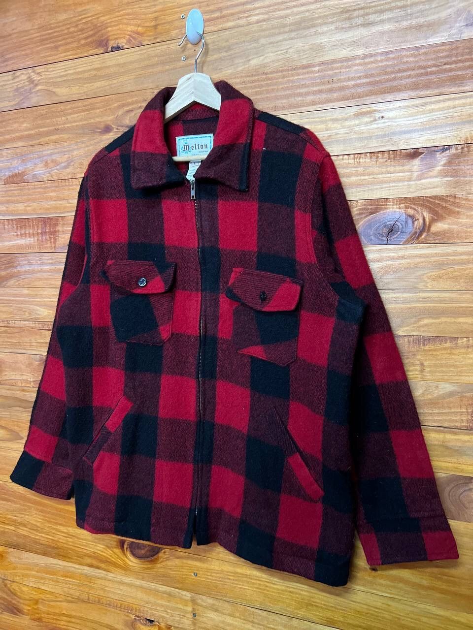 Vintage VINTAGE MELTON COMPANY WOOL PLAID JACKET Size US L / EU 52-54 / 3 - 3 Thumbnail