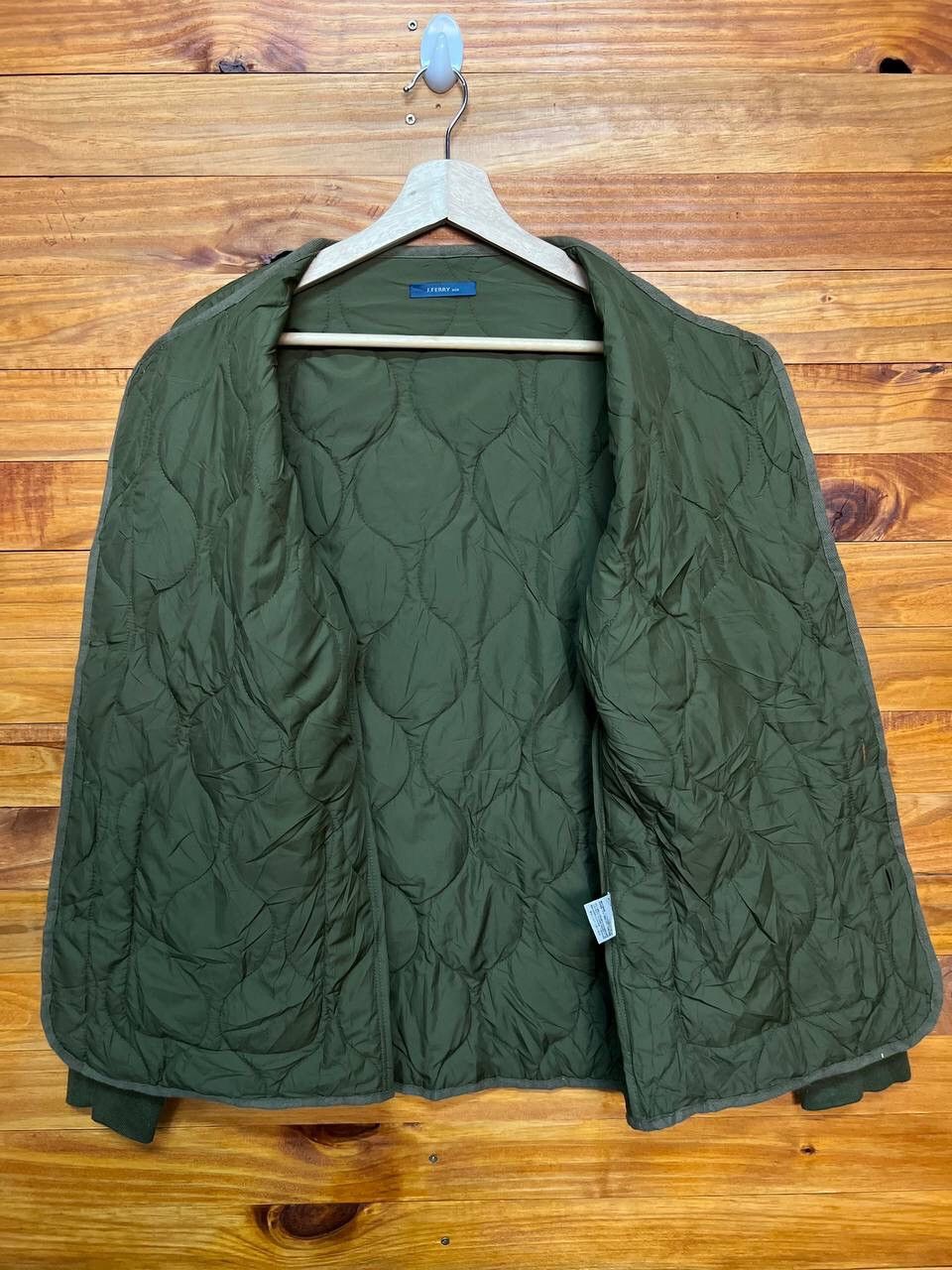 Japanese Brand J.FERRY MEN ARMY GREEN QUILTED JACKET Size US M / EU 48-50 / 2 - 6 Thumbnail
