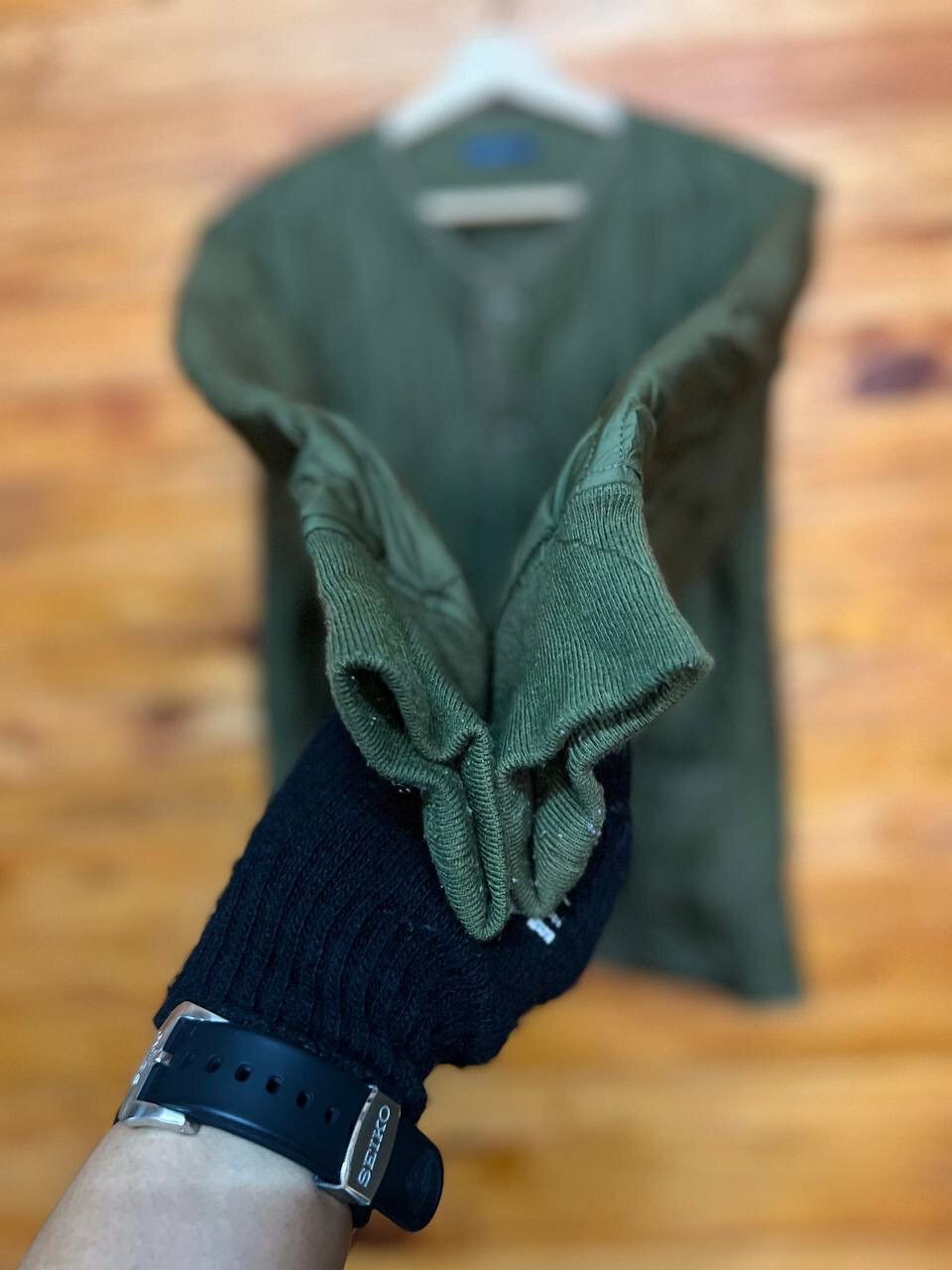 Japanese Brand J.FERRY MEN ARMY GREEN QUILTED JACKET Size US M / EU 48-50 / 2 - 9 Thumbnail