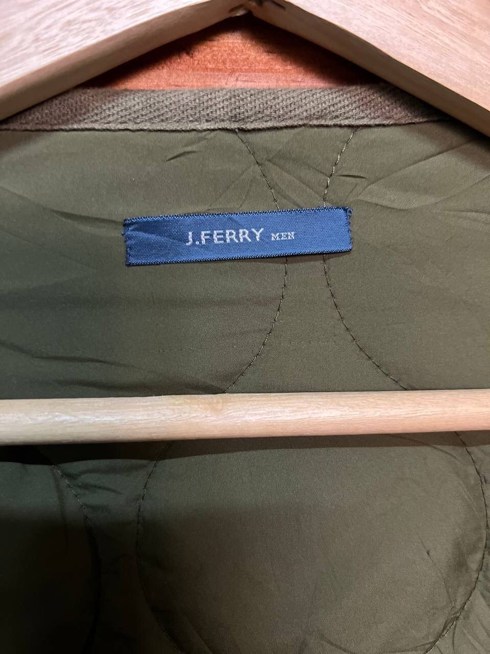 Japanese Brand J.FERRY MEN ARMY GREEN QUILTED JACKET Size US M / EU 48-50 / 2 - 12 Thumbnail