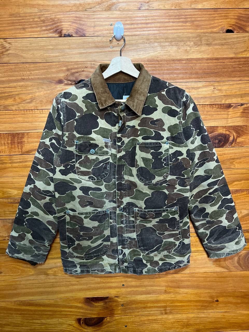 image of Carhartt x Vintage Carhatt Duck Camo Hunting Jacket, Men's (Size Small)