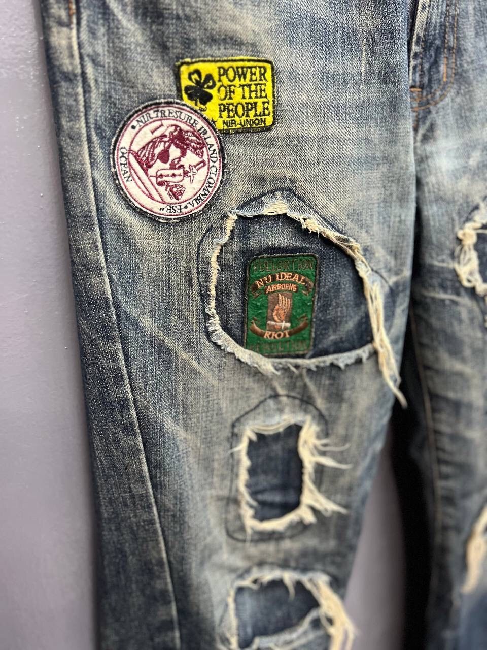 Japanese Brand VINTAGE NIR DISTRESS BADGES JEANS Size US 33 - 4 Thumbnail