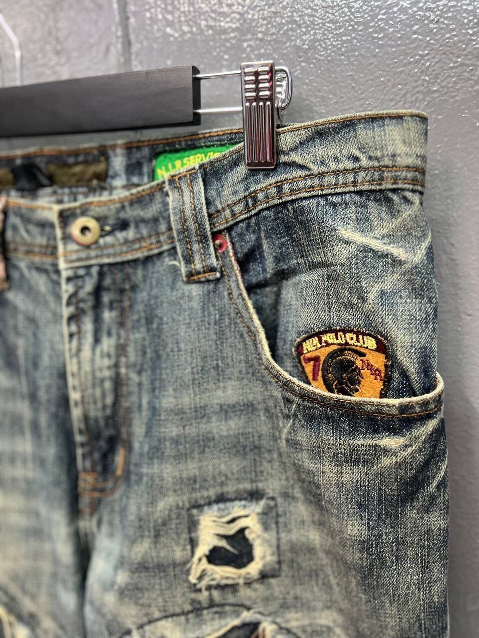 Japanese Brand VINTAGE NIR DISTRESS BADGES JEANS Size US 33 - 6 Thumbnail