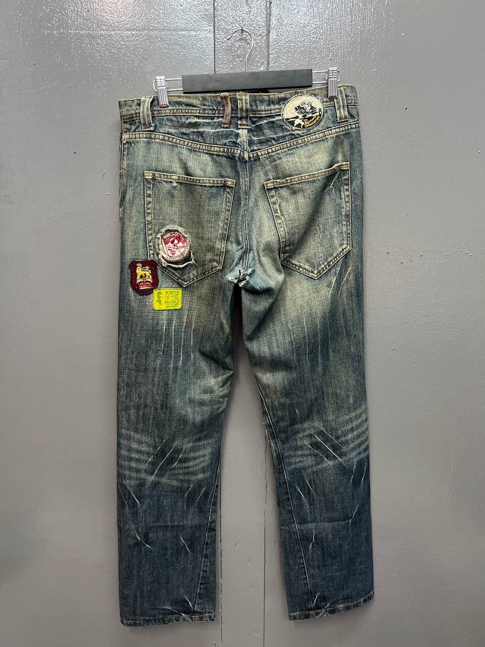 Japanese Brand VINTAGE NIR DISTRESS BADGES JEANS Size US 33 - 9 Thumbnail