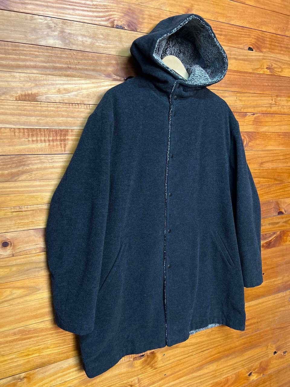 Giorgio Armani GIORGIO ARMANI A MILANO BORGONUOVO LANA WOOL HOODIE Size US M / EU 48-50 / 2 - 2 Thumbnail