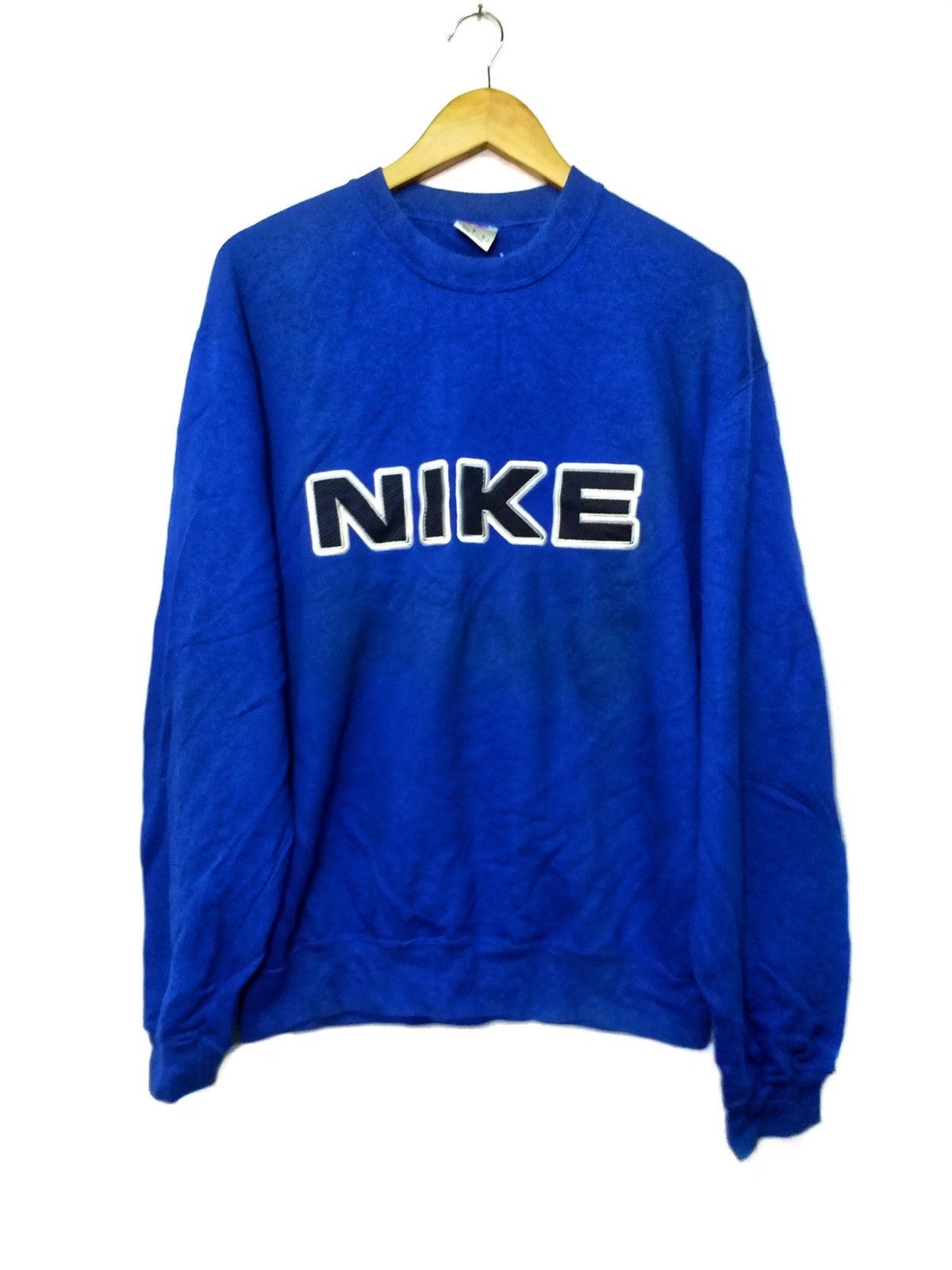 Nike ❌MUST GONE💥 90’s N.I.K.E Blue Sweatshirt BIG Logo sz L Size US M / EU 48-50 / 2 - 1 Thumbnail