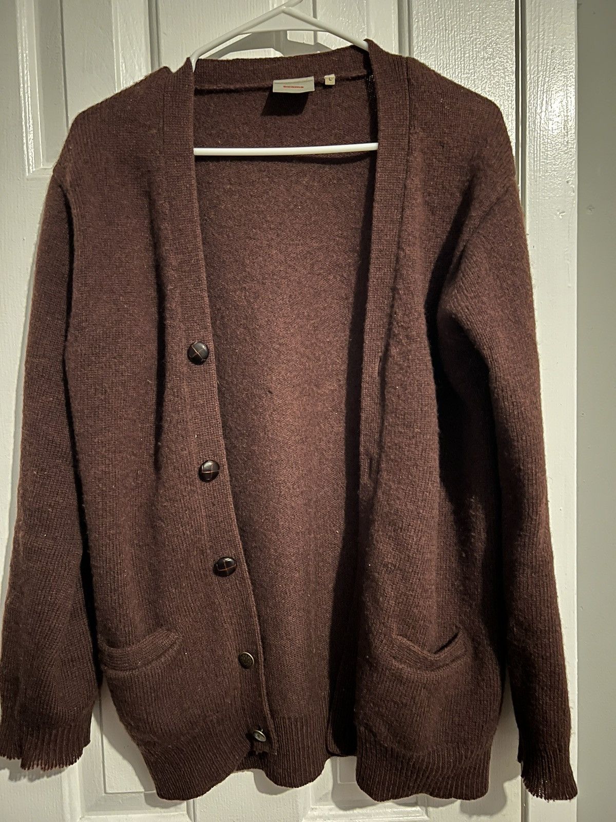 Beams Plus Beams Brown Wool Cardigan Size US L / EU 52-54 / 3 - 1 Thumbnail