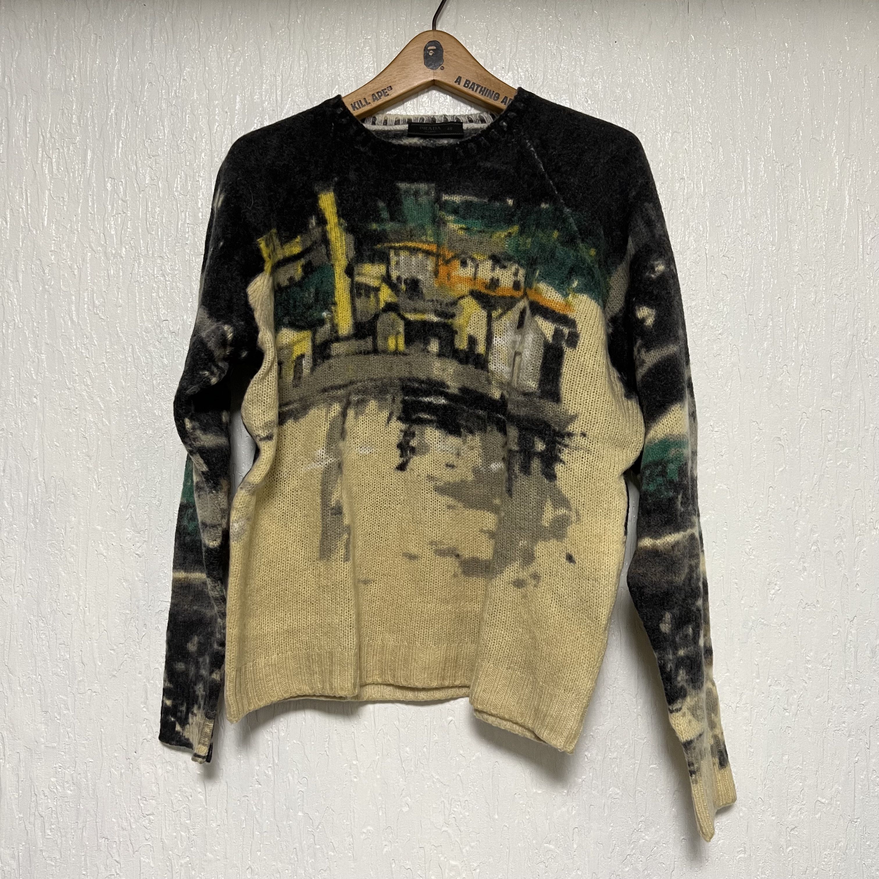 Prada FW17 Prada Shetland Village Wool Knitted Sweater Grailed