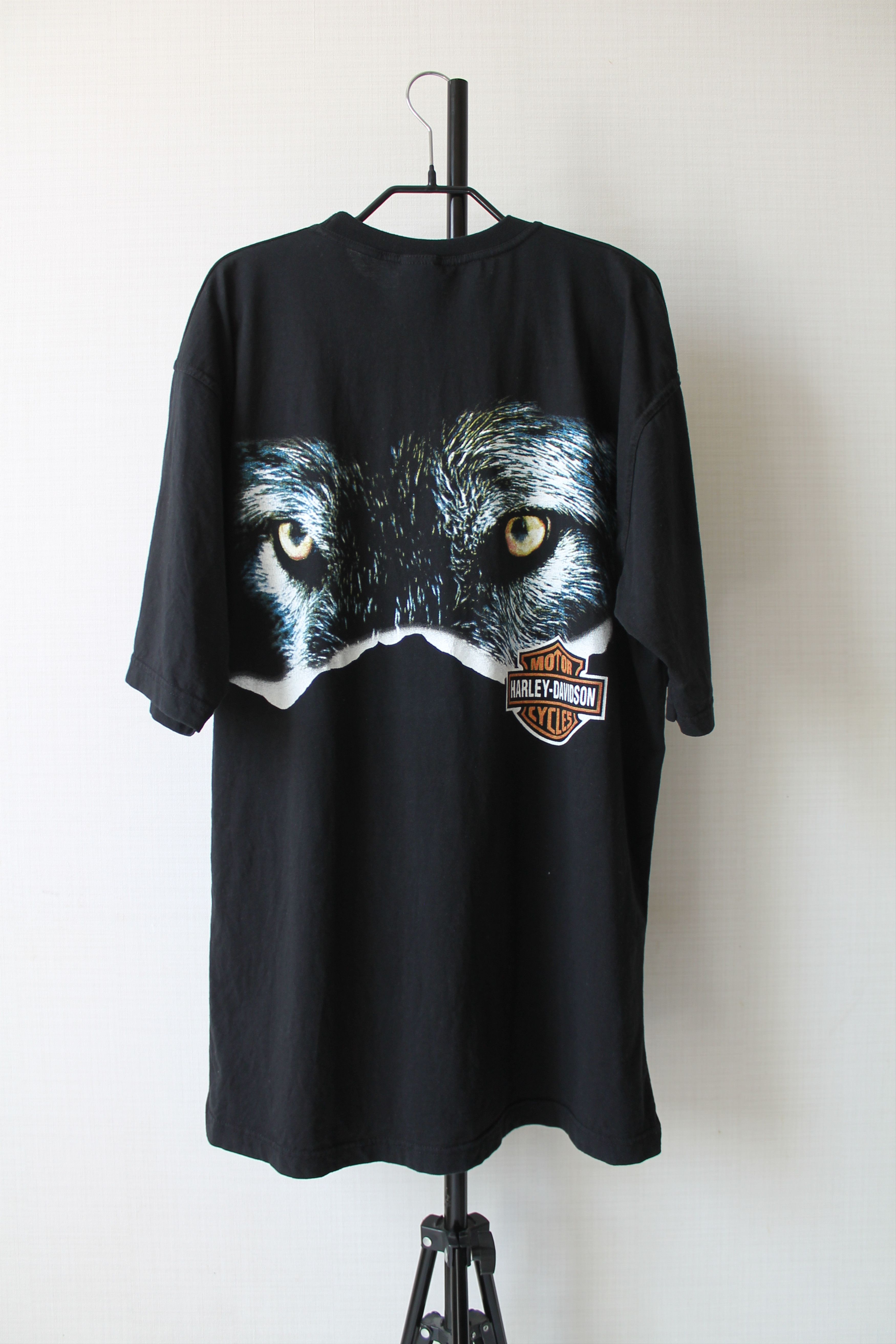 Harley Davidson × Vintage HARLEY - DAVIDSON Wolf t shirt tee Made In Usa Holoubek Size US L / EU 52-54 / 3 - 7 Thumbnail