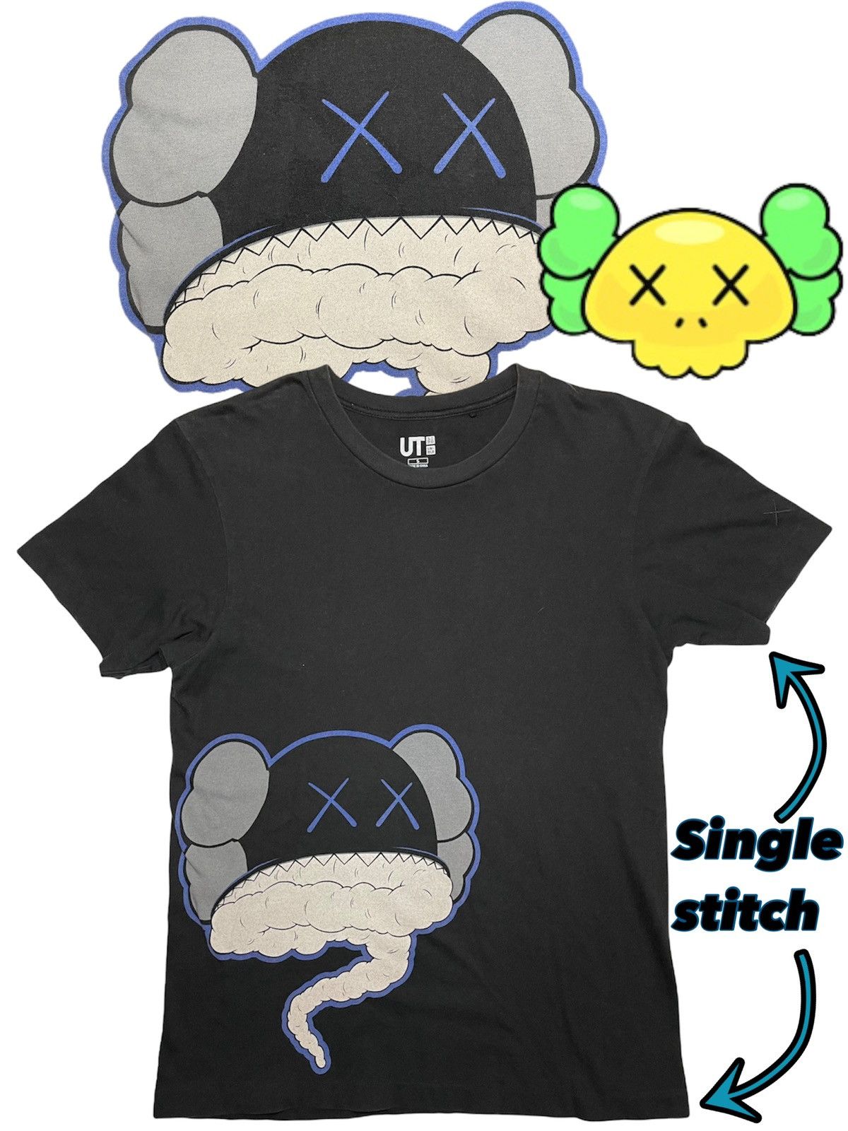Kaws Vintage Rare Kaws X Uniqlo shirt big logo print ovp Size US S / EU 44-46 / 1 - 1 Thumbnail
