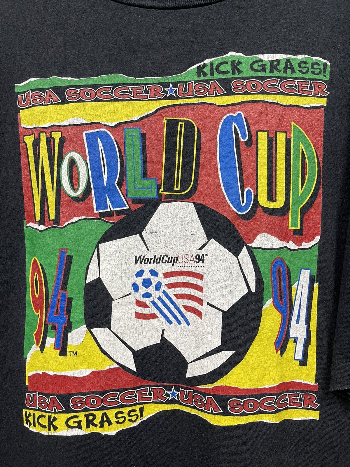 Rap Tees × Vintage Vintage 94 World Cup Team Usa 90s Shirt Size US XL / EU 56 / 4 - 2 Thumbnail