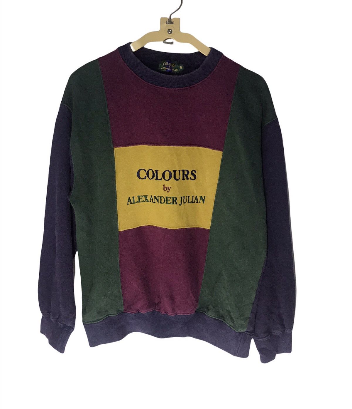Alexander Julian × Designer Alexander Julian pactwork multicolor spellout sweatshirt Size US M / EU 48-50 / 2 - 1 Thumbnail