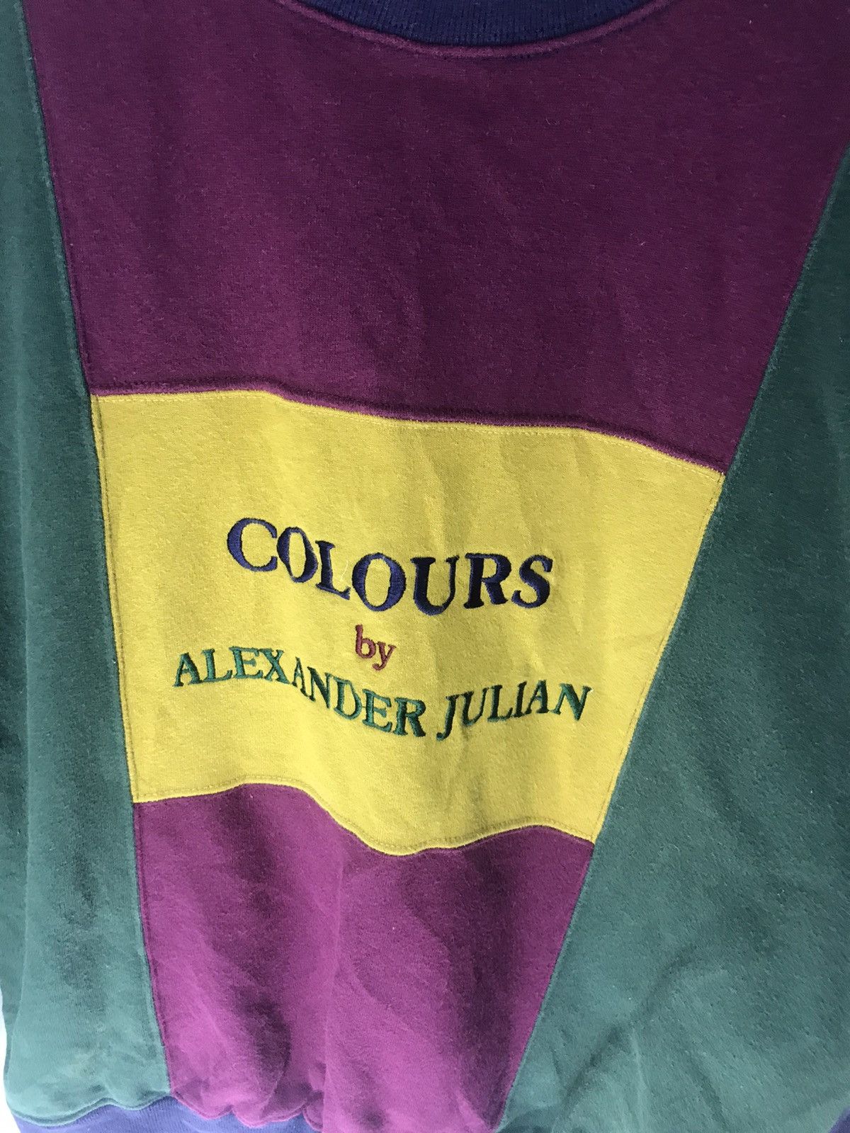Alexander Julian × Designer Alexander Julian pactwork multicolor spellout sweatshirt Size US M / EU 48-50 / 2 - 4 Thumbnail