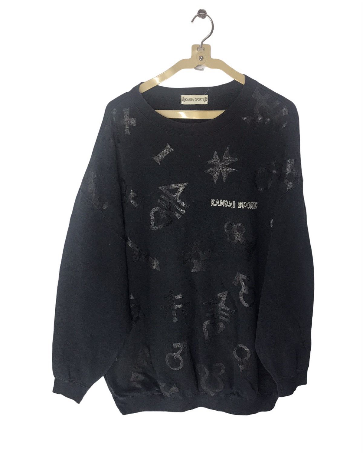 Japanese Brand × Kansai Yamamoto × Vintage Vintage kansai sport beggie crewneck sweatshirt rare item Size US L / EU 52-54 / 3 - 1 Thumbnail