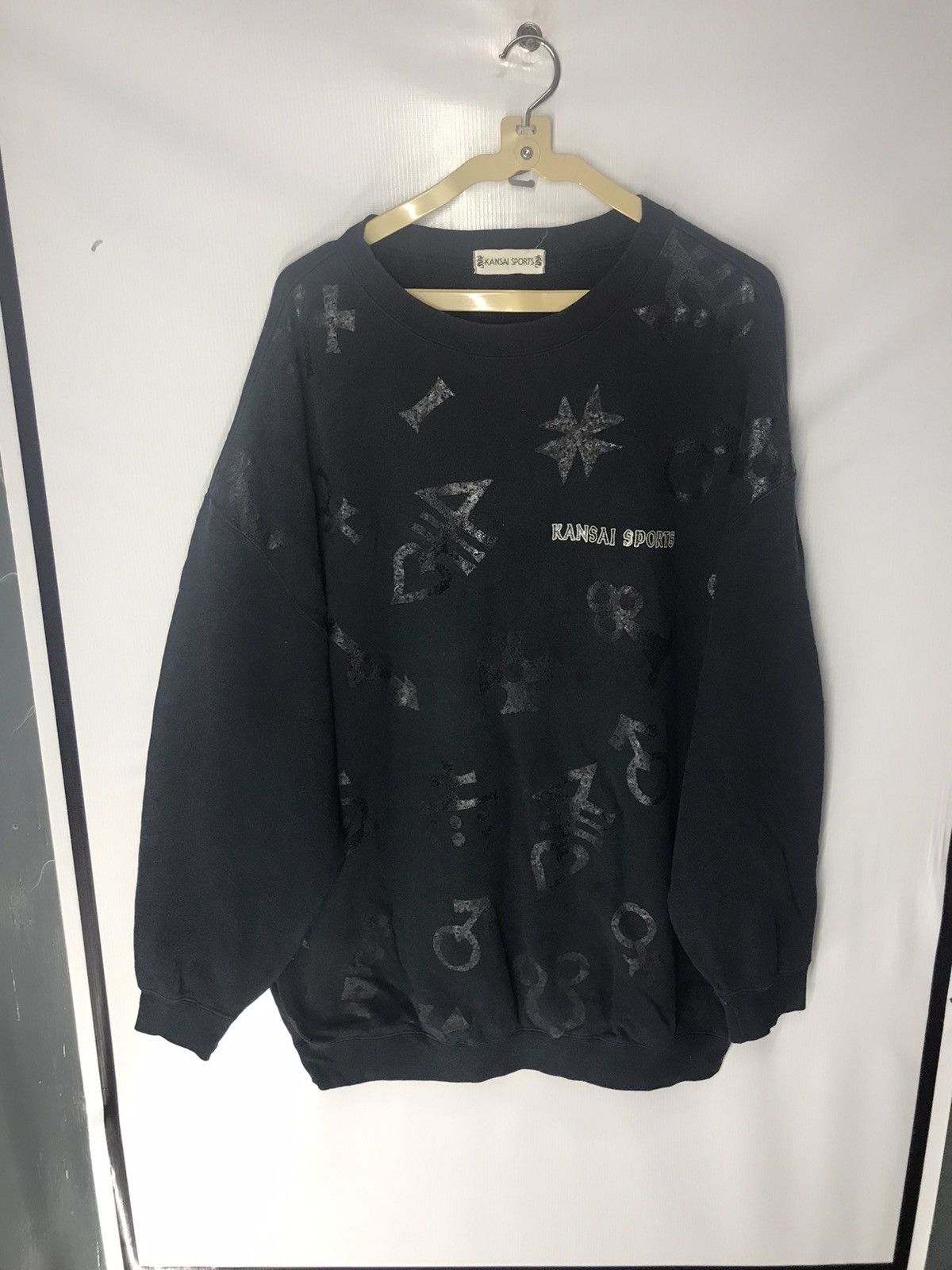 Japanese Brand × Kansai Yamamoto × Vintage Vintage kansai sport beggie crewneck sweatshirt rare item Size US L / EU 52-54 / 3 - 6 Thumbnail