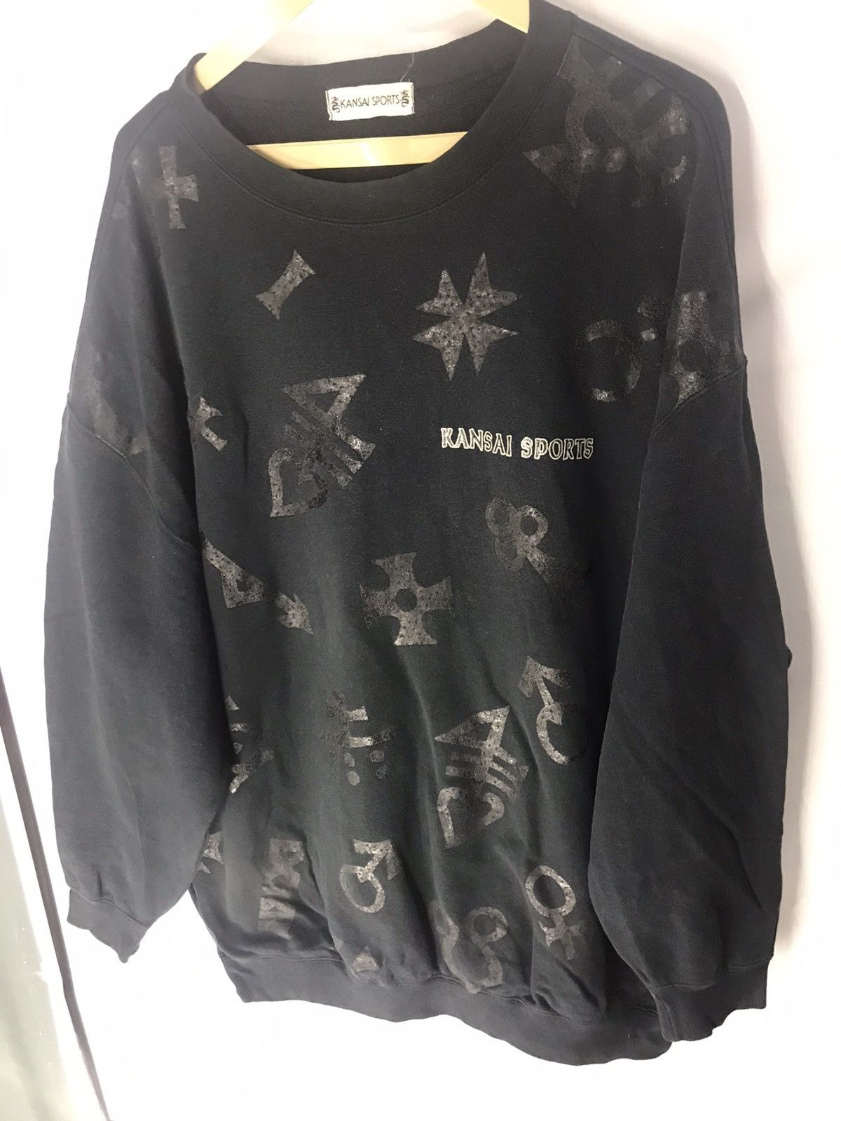 Japanese Brand × Kansai Yamamoto × Vintage Vintage kansai sport beggie crewneck sweatshirt rare item Size US L / EU 52-54 / 3 - 3 Thumbnail
