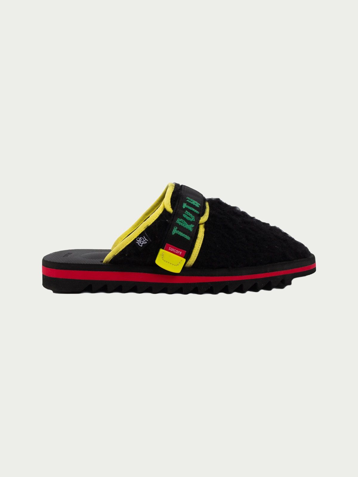 image of Suicoke X Elder Statesman Zavo Cashmere Slide in Black, Men's (Size 11)