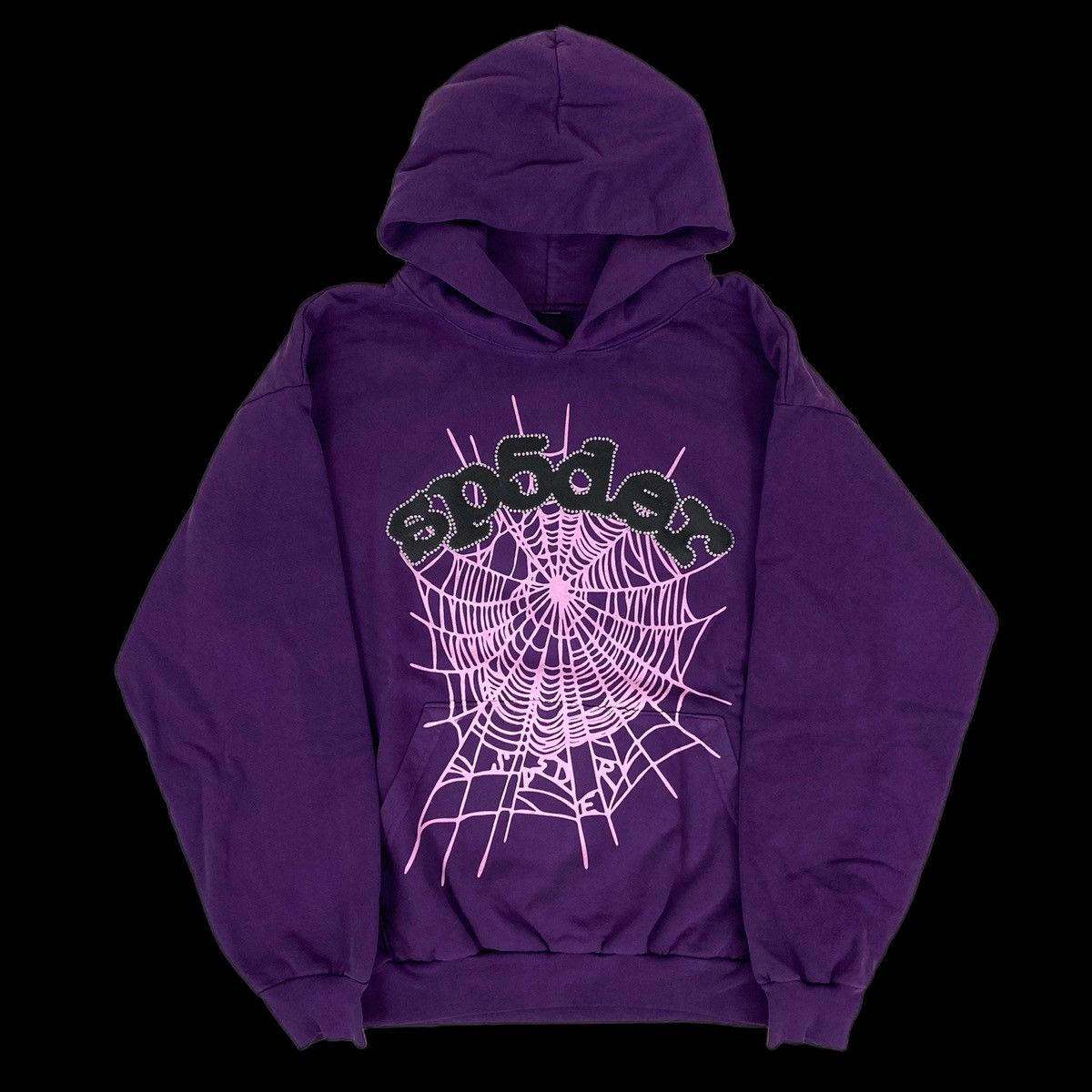 Spider Worldwide spider worldwide web hoodie purple rhinestone xl | Grailed