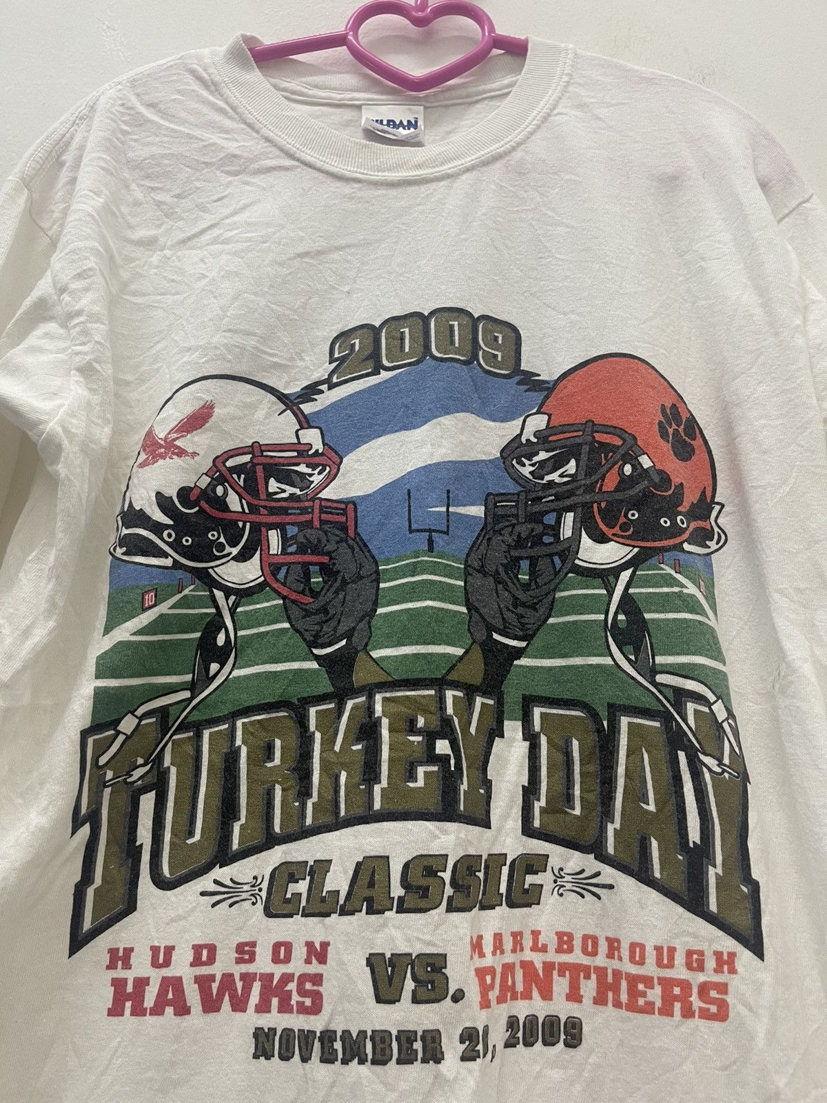 NFL Rare Vintage MARLBOROUGH PANTHERS VS HUDSON HAWKS 2009 Tee Size US S / EU 44-46 / 1 - 2 Thumbnail