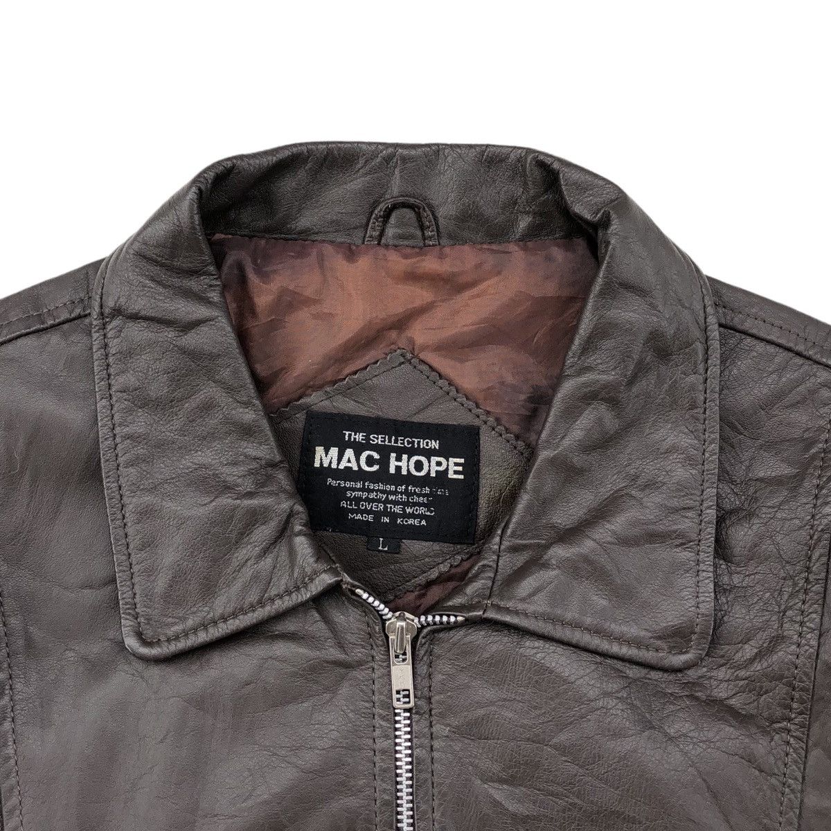 Vintage 🔥Vintage 90s Mac Hope Cow Leather Bomber Jacket Size US L / EU 52-54 / 3 - 10 Thumbnail
