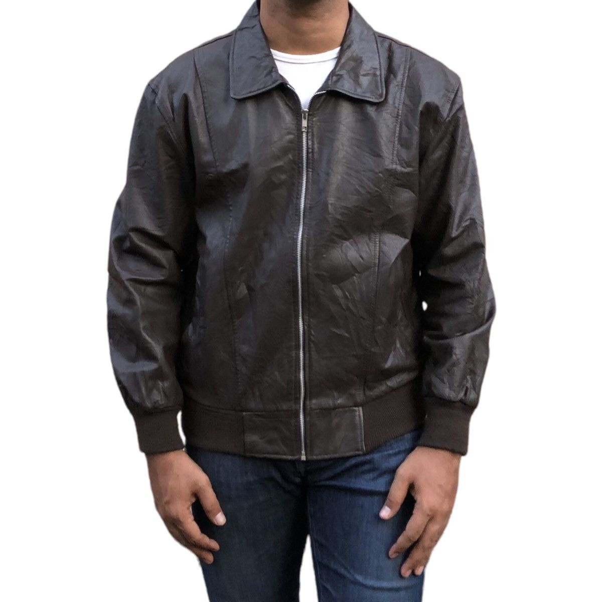Vintage 🔥Vintage 90s Mac Hope Cow Leather Bomber Jacket Size US L / EU 52-54 / 3 - 3 Thumbnail