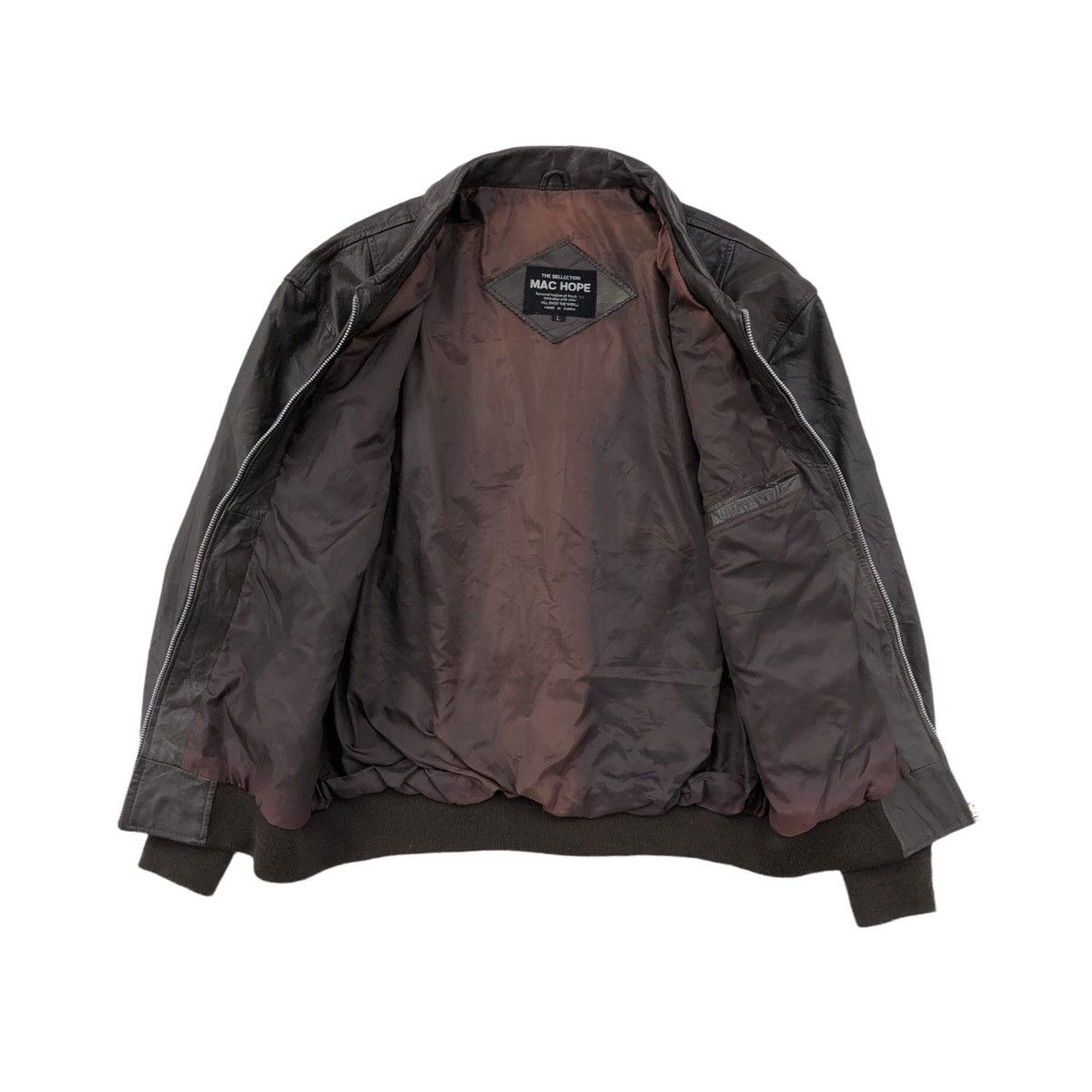 Vintage 🔥Vintage 90s Mac Hope Cow Leather Bomber Jacket Size US L / EU 52-54 / 3 - 7 Thumbnail