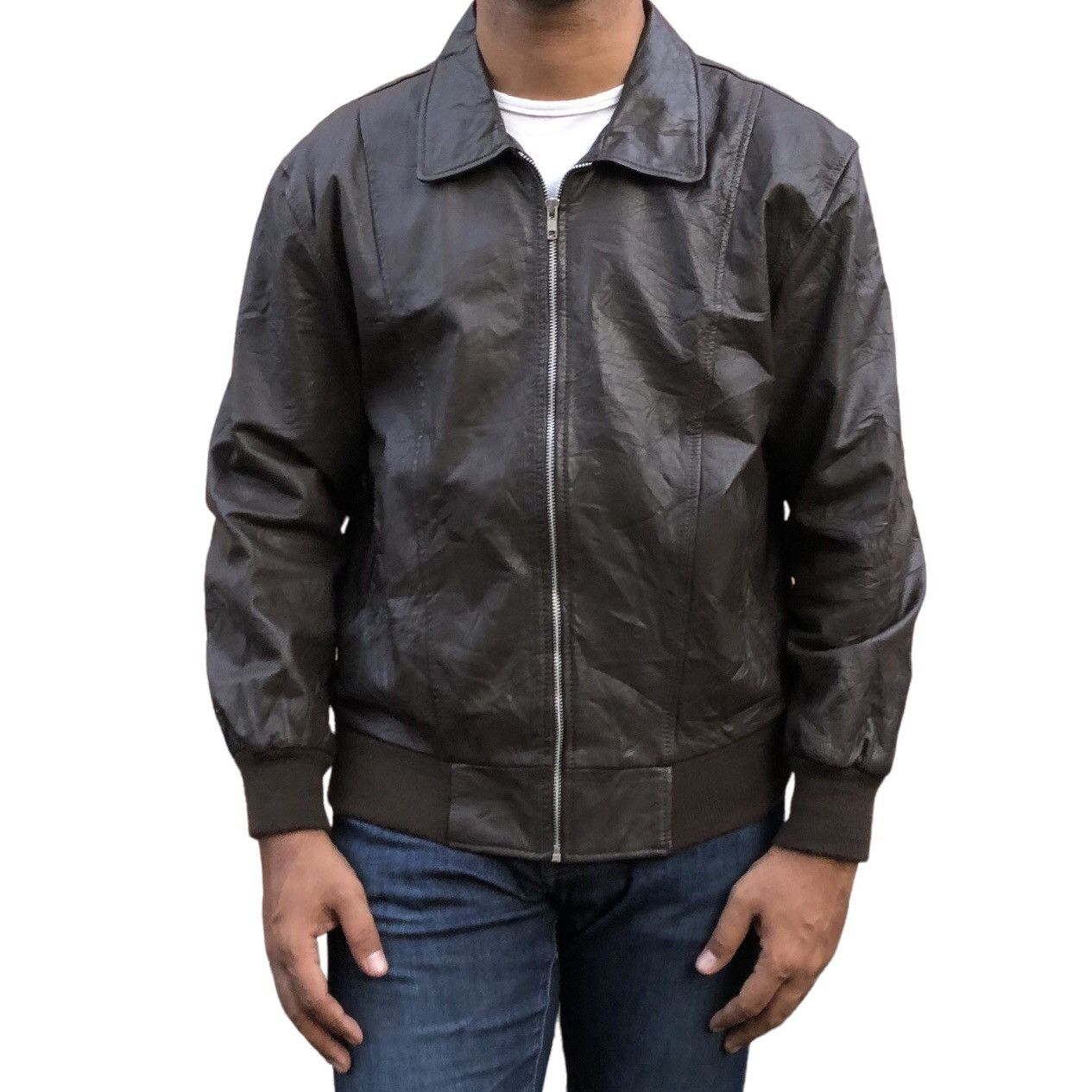 Vintage 🔥Vintage 90s Mac Hope Cow Leather Bomber Jacket Size US L / EU 52-54 / 3 - 4 Thumbnail