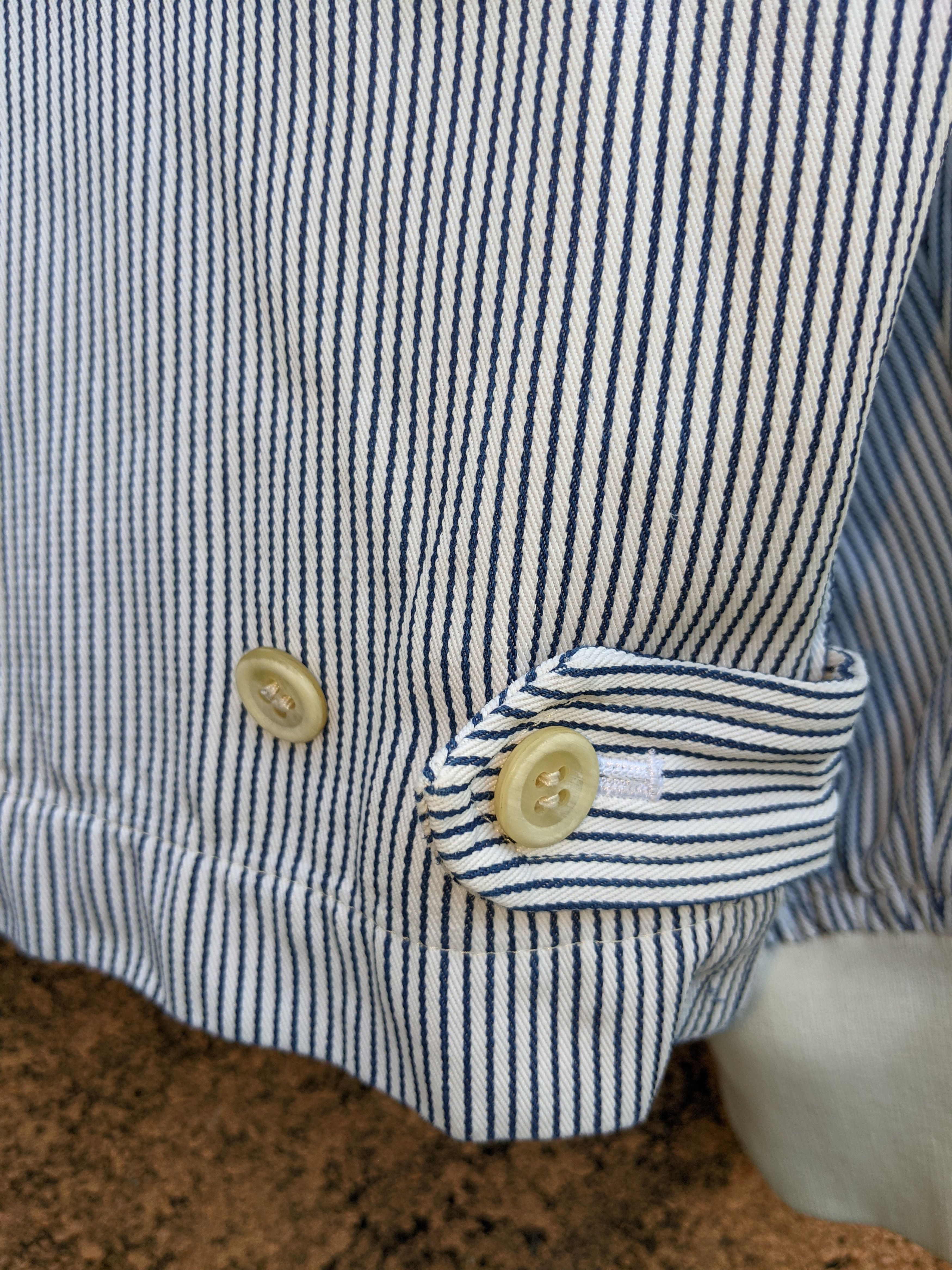 Comme des Garcons × Comme des Garcons Homme Plus × Designer Vintage Comme des Garcons Hickory Button Ups Shirt Size US M / EU 48-50 / 2 - 4 Thumbnail
