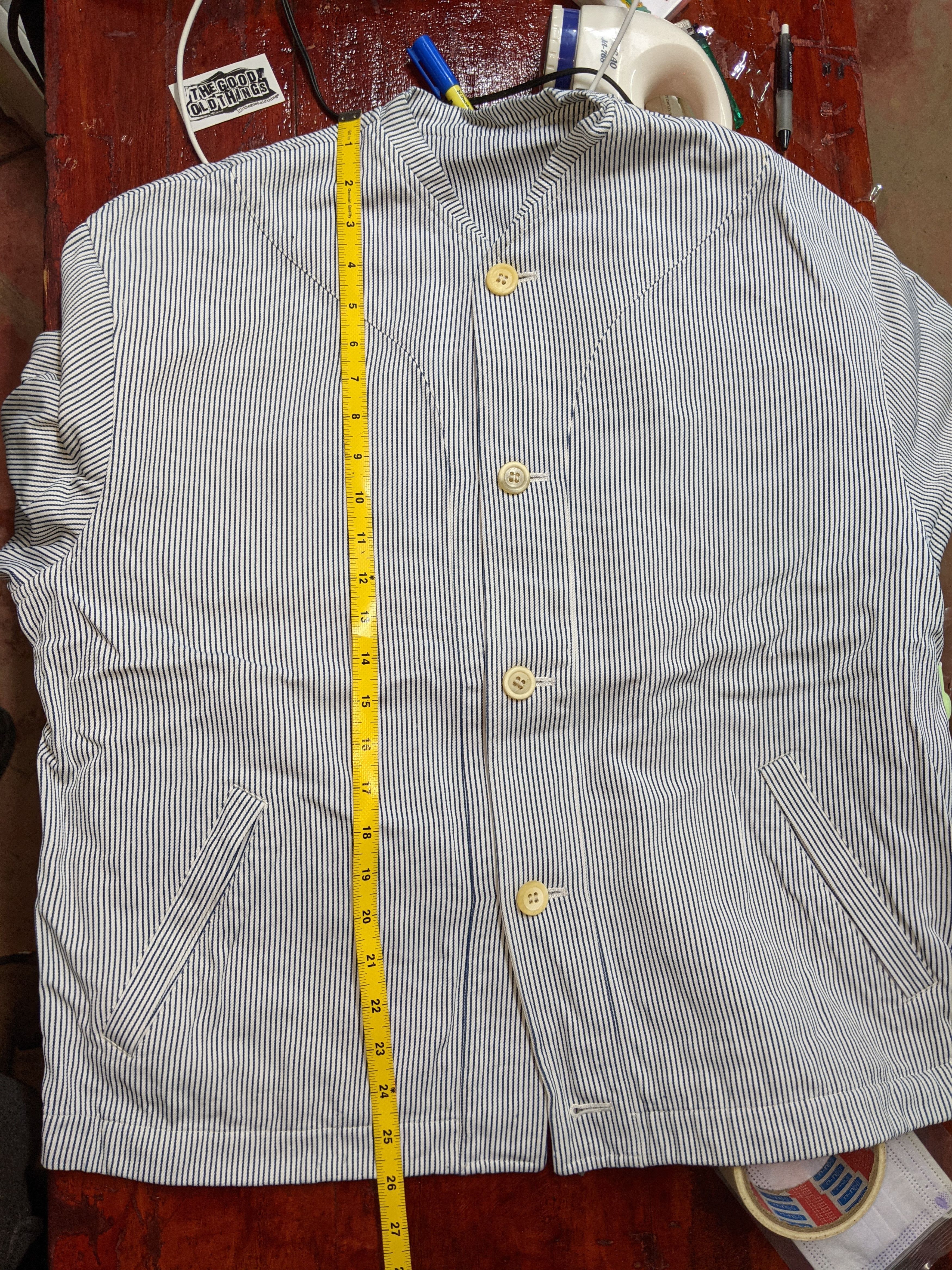 Comme des Garcons × Comme des Garcons Homme Plus × Designer Vintage Comme des Garcons Hickory Button Ups Shirt Size US M / EU 48-50 / 2 - 11 Thumbnail