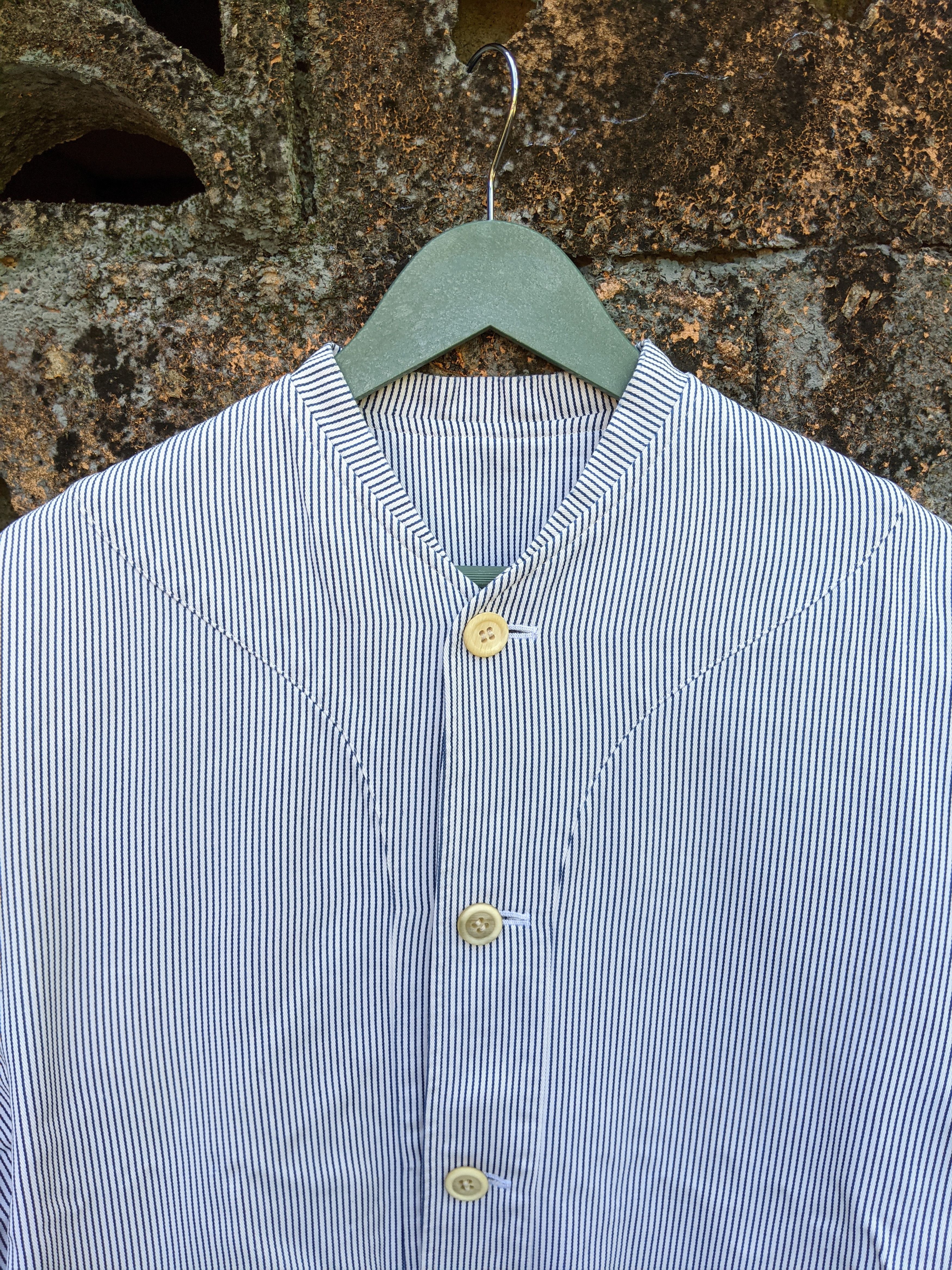 Comme des Garcons × Comme des Garcons Homme Plus × Designer Vintage Comme des Garcons Hickory Button Ups Shirt Size US M / EU 48-50 / 2 - 2 Thumbnail