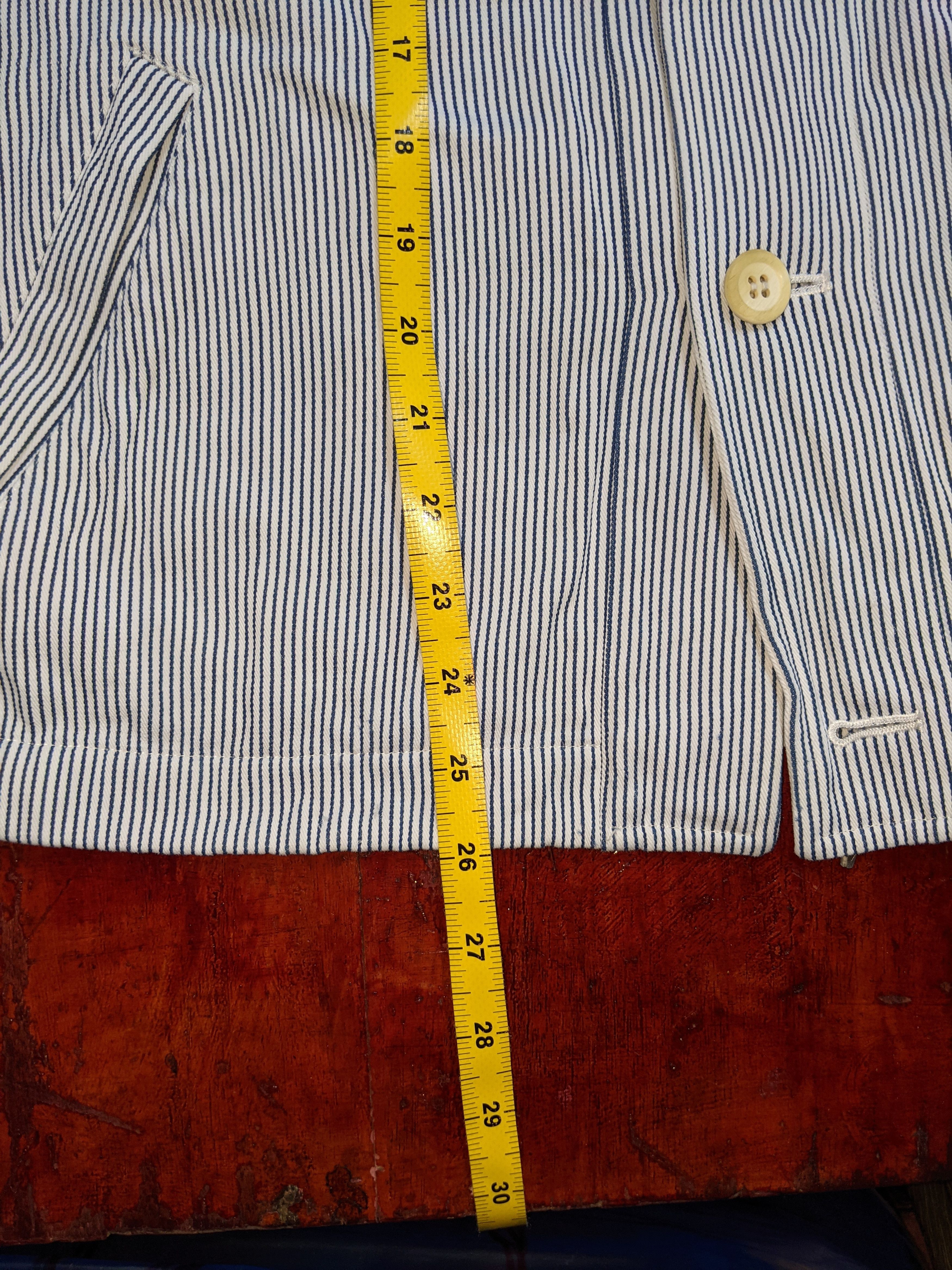 Comme des Garcons × Comme des Garcons Homme Plus × Designer Vintage Comme des Garcons Hickory Button Ups Shirt Size US M / EU 48-50 / 2 - 12 Thumbnail