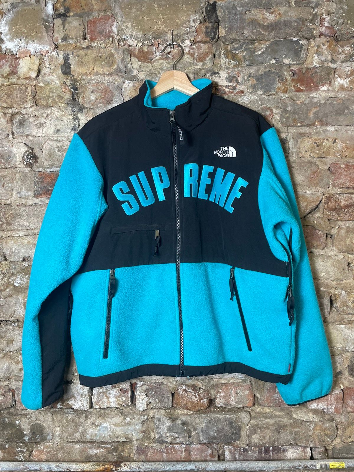Pre-owned Supreme X The North Face Supreme Arc Logo Fleece Size M Used In Teal