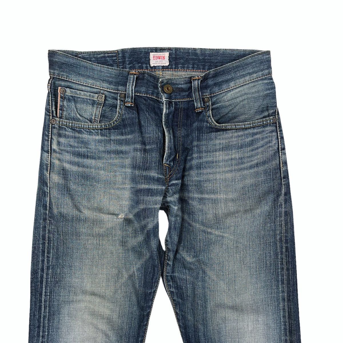 Edwin Vintage Edwin 505 ZX Selvedge Redline Jeans W 31 Size US 31 - 3 Thumbnail