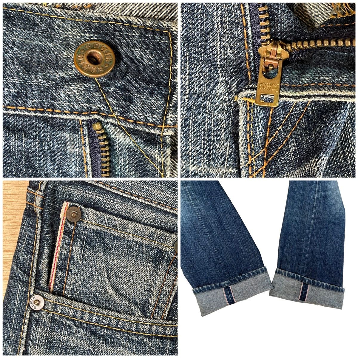 Edwin Vintage Edwin 505 ZX Selvedge Redline Jeans W 31 Size US 31 - 15 Thumbnail