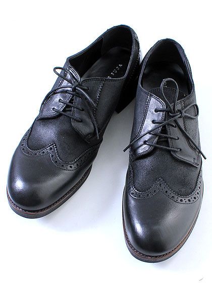 Gostar De Fuga Fw12 Made In Japan Mixed Leather Brogues Shoes in Black, Men's (Size 10)