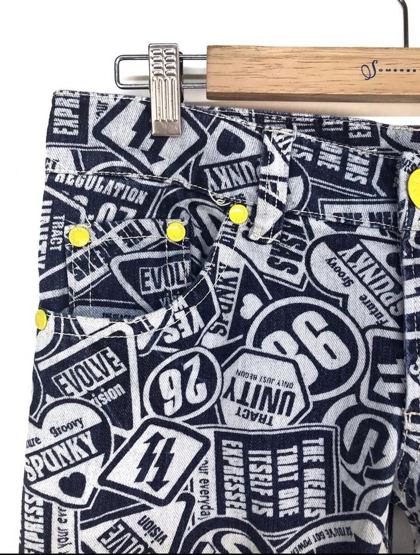 Hysteric Glamour × Undercover Japanese Brand Co&Lu All Over Print Signboard Denim Jeans Size US 30 / EU 46 - 2 Thumbnail