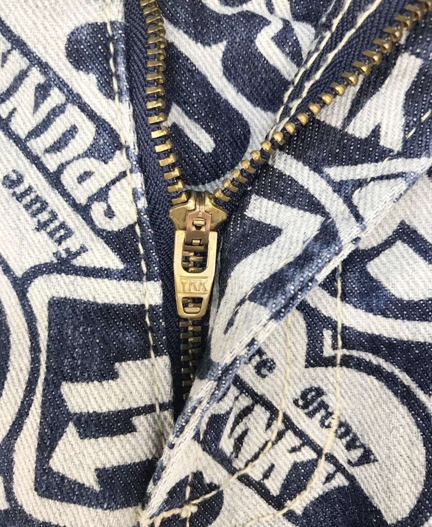 Hysteric Glamour × Undercover Japanese Brand Co&Lu All Over Print Signboard Denim Jeans Size US 30 / EU 46 - 14 Thumbnail