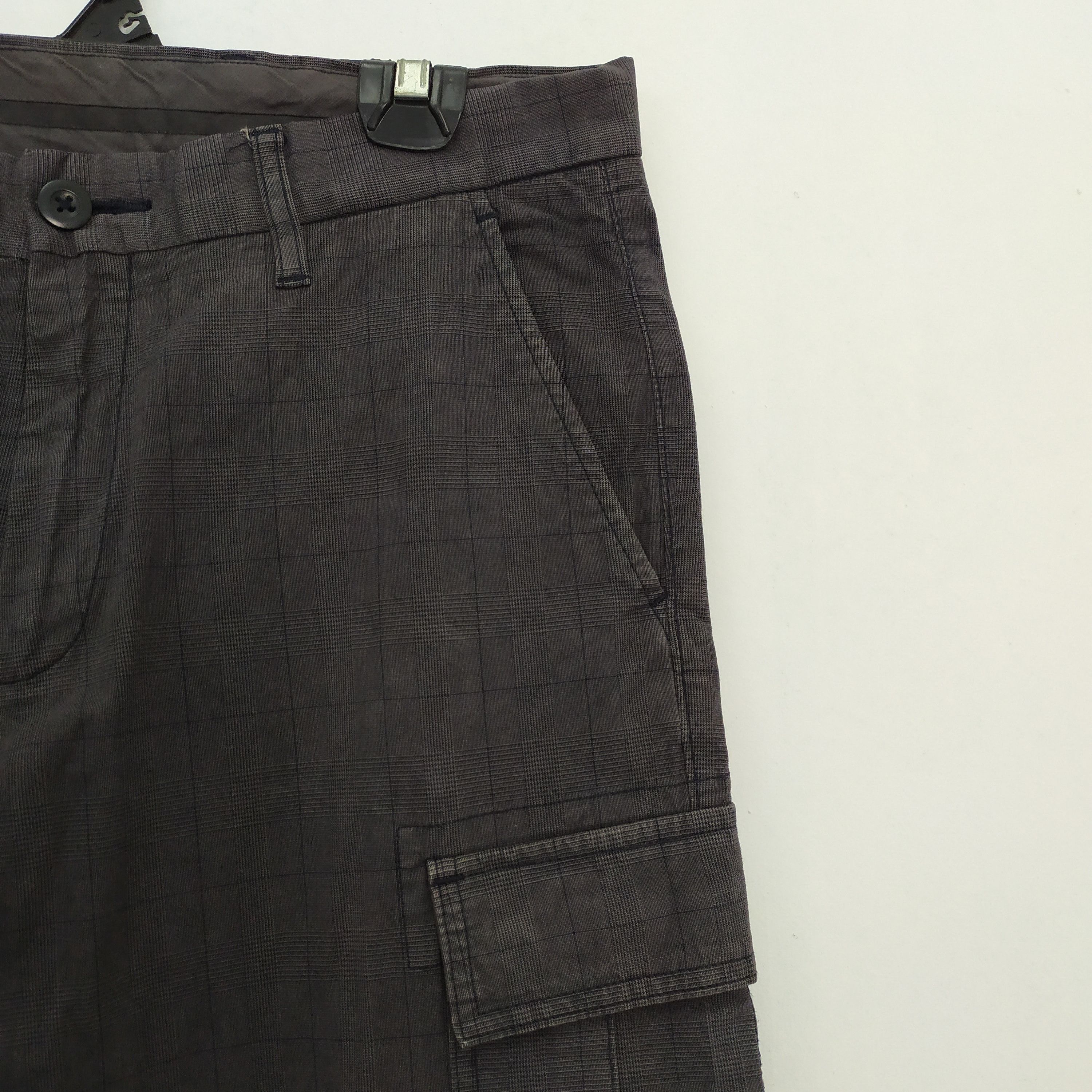 Flannel × Japanese Brand × Vintage JAPAN BRAND FADED BLACK CHEKERED CARGO PANTS Size US 32 / EU 48 - 3 Thumbnail