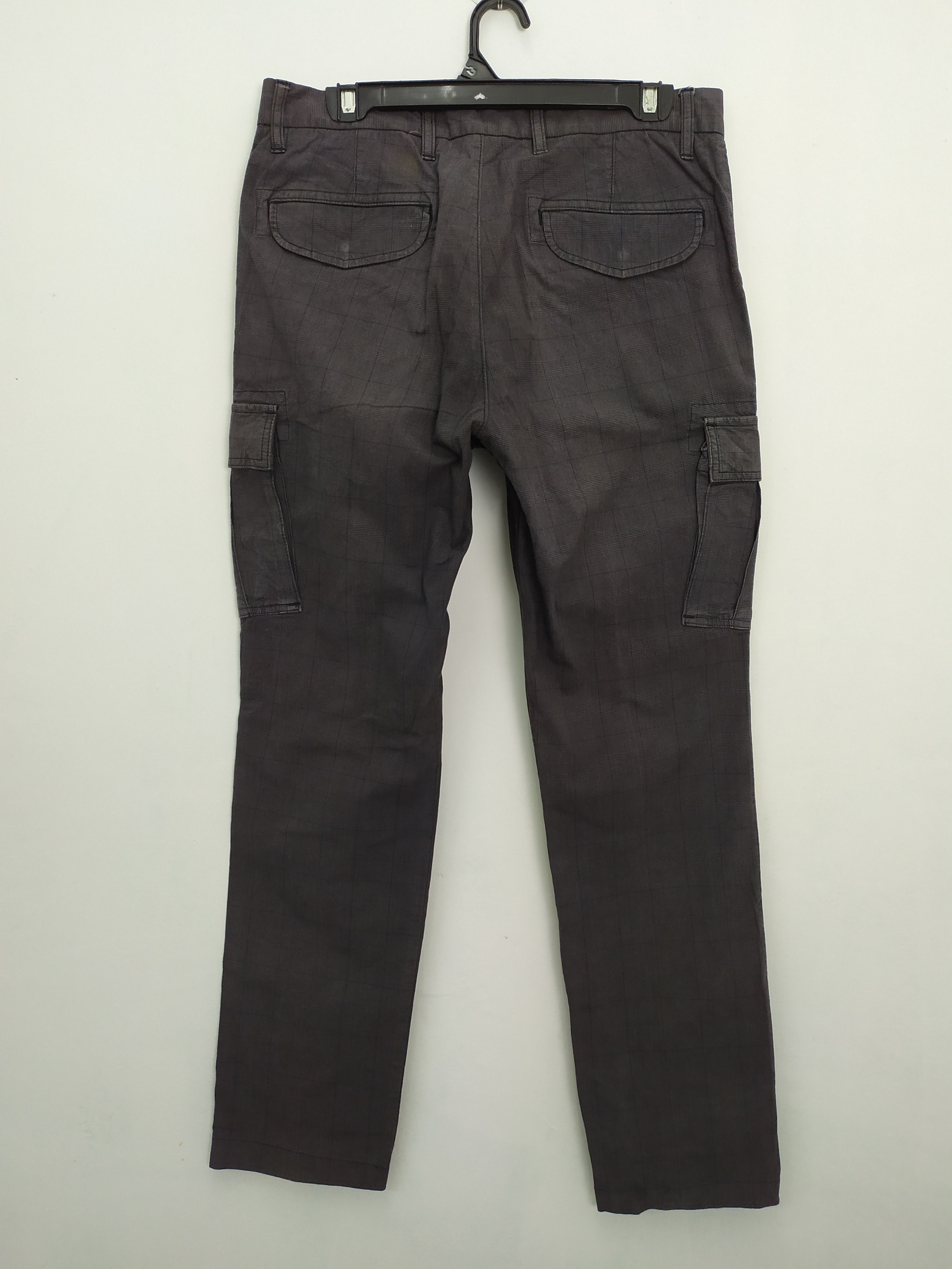 Flannel × Japanese Brand × Vintage JAPAN BRAND FADED BLACK CHEKERED CARGO PANTS Size US 32 / EU 48 - 10 Thumbnail