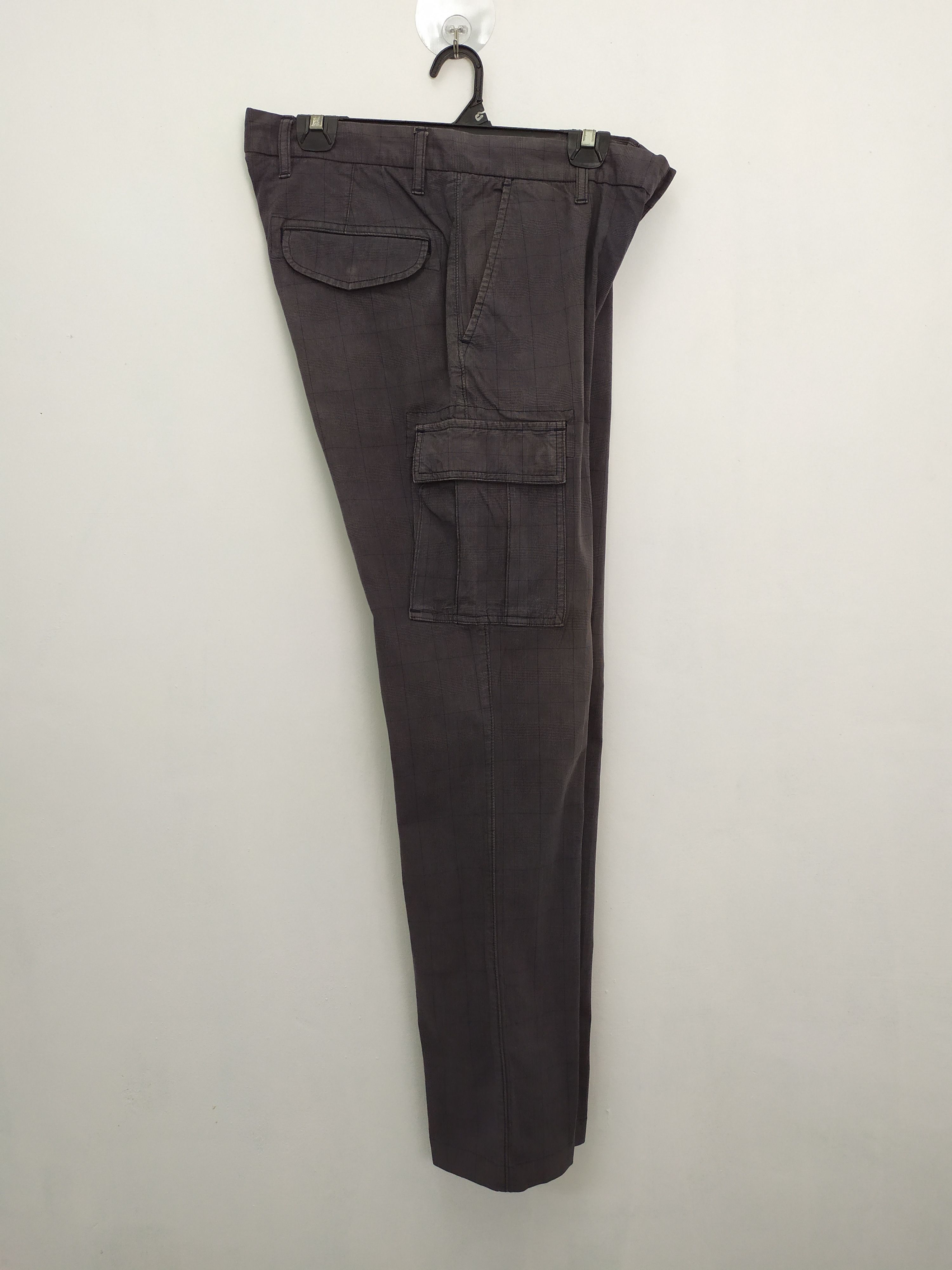 Flannel × Japanese Brand × Vintage JAPAN BRAND FADED BLACK CHEKERED CARGO PANTS Size US 32 / EU 48 - 13 Thumbnail