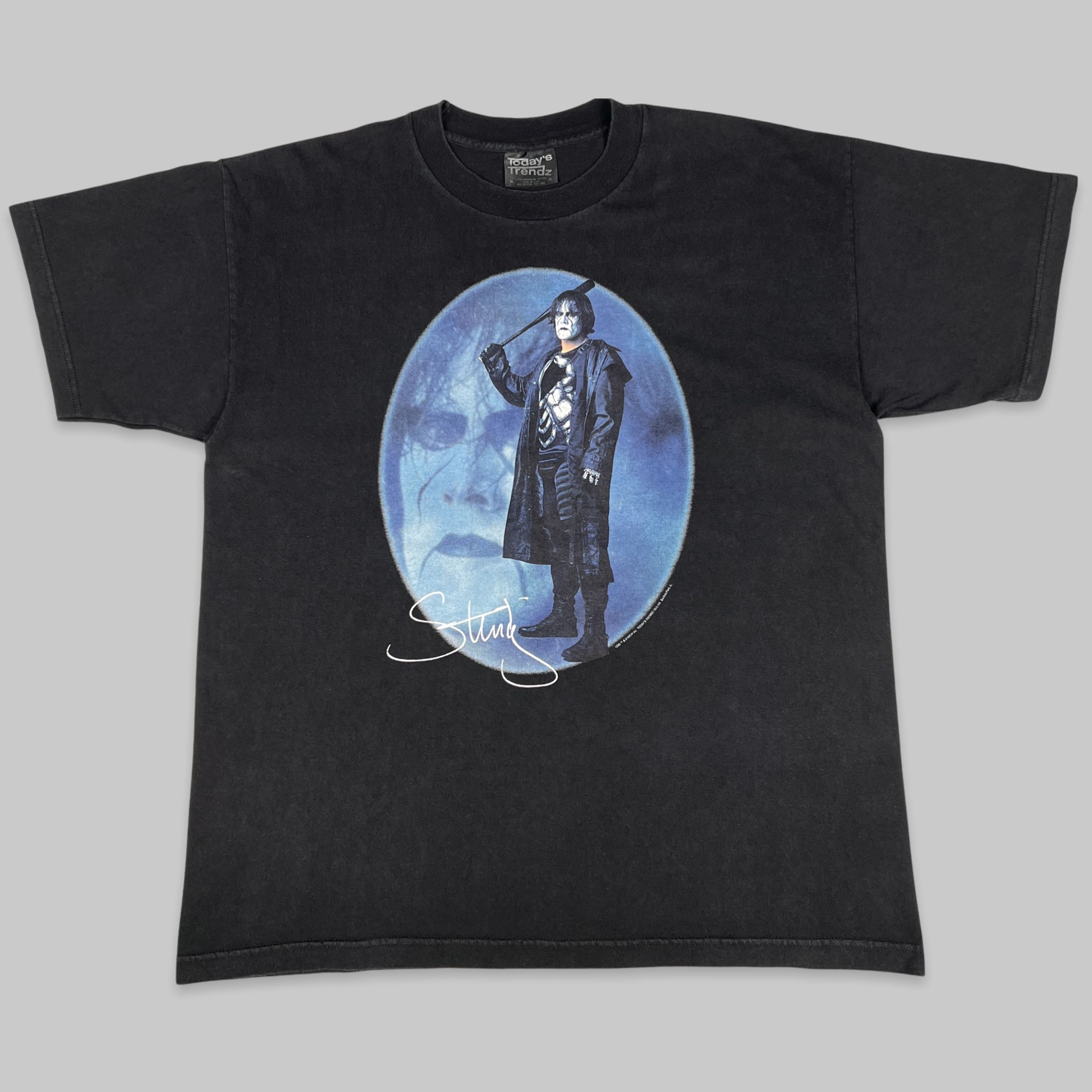 image of 1998 Sting ‘Signature’ Wcw Nwo Promo T Shirt in Black, Men's (Size XL)