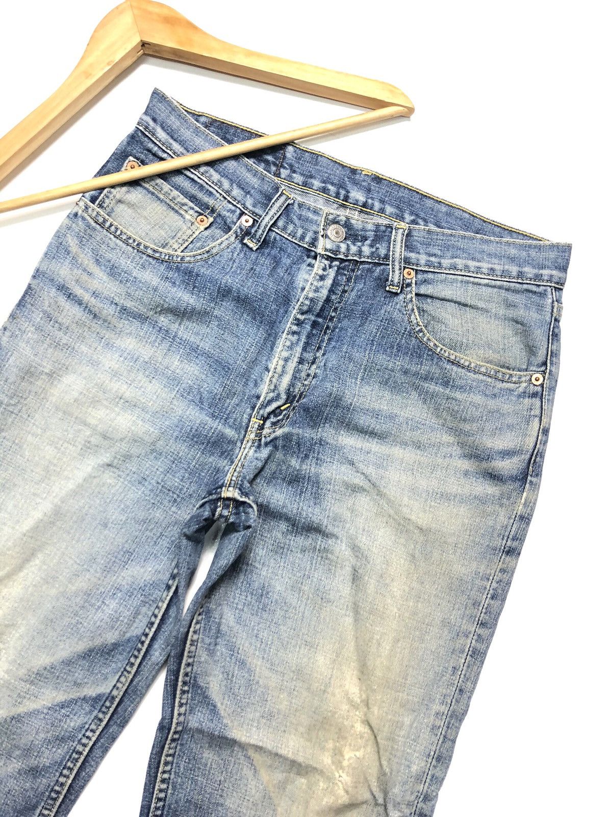 Levi's × Vintage VINTAGE 90s LEVIS 533 BLUE WASH DISTRESSED DENIM Size US 30 / EU 46 - 7 Thumbnail